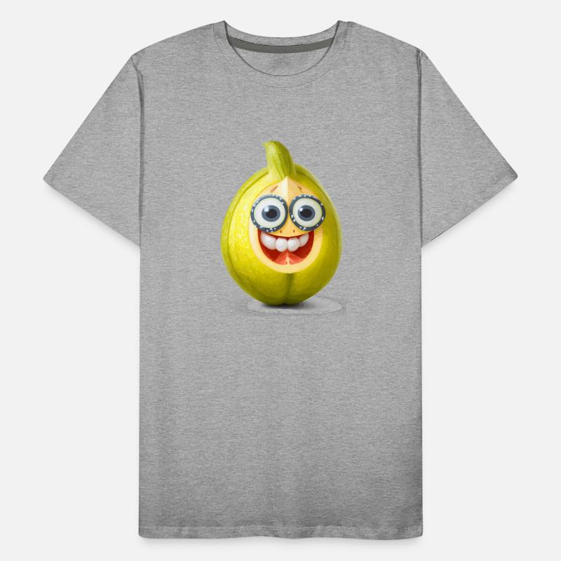 A melone with funny face cartoon style