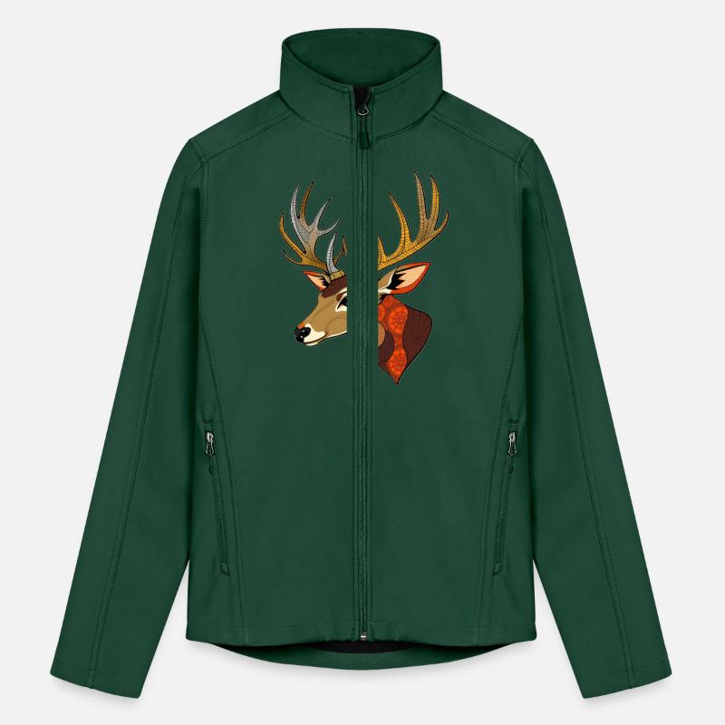 a stylized illustration of a deer's head