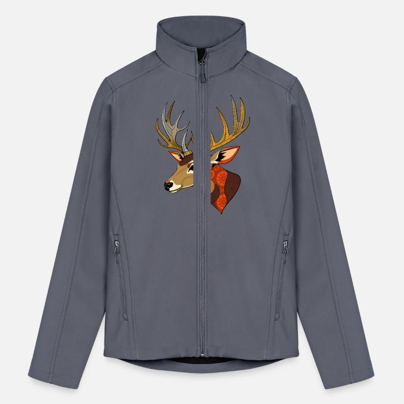 a stylized illustration of a deer's head