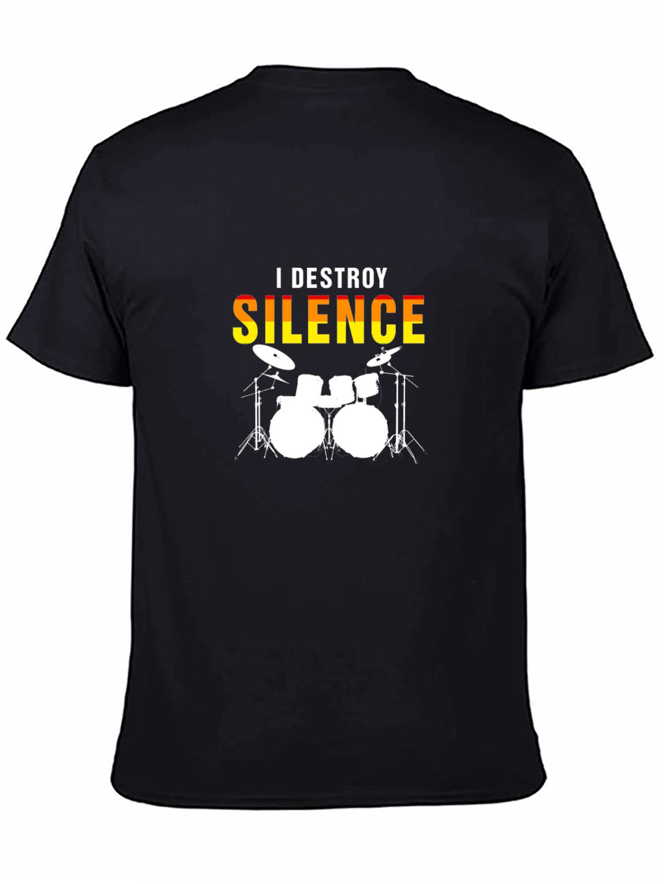 I Destroy Silence Drum Set Graphic T-Shirt