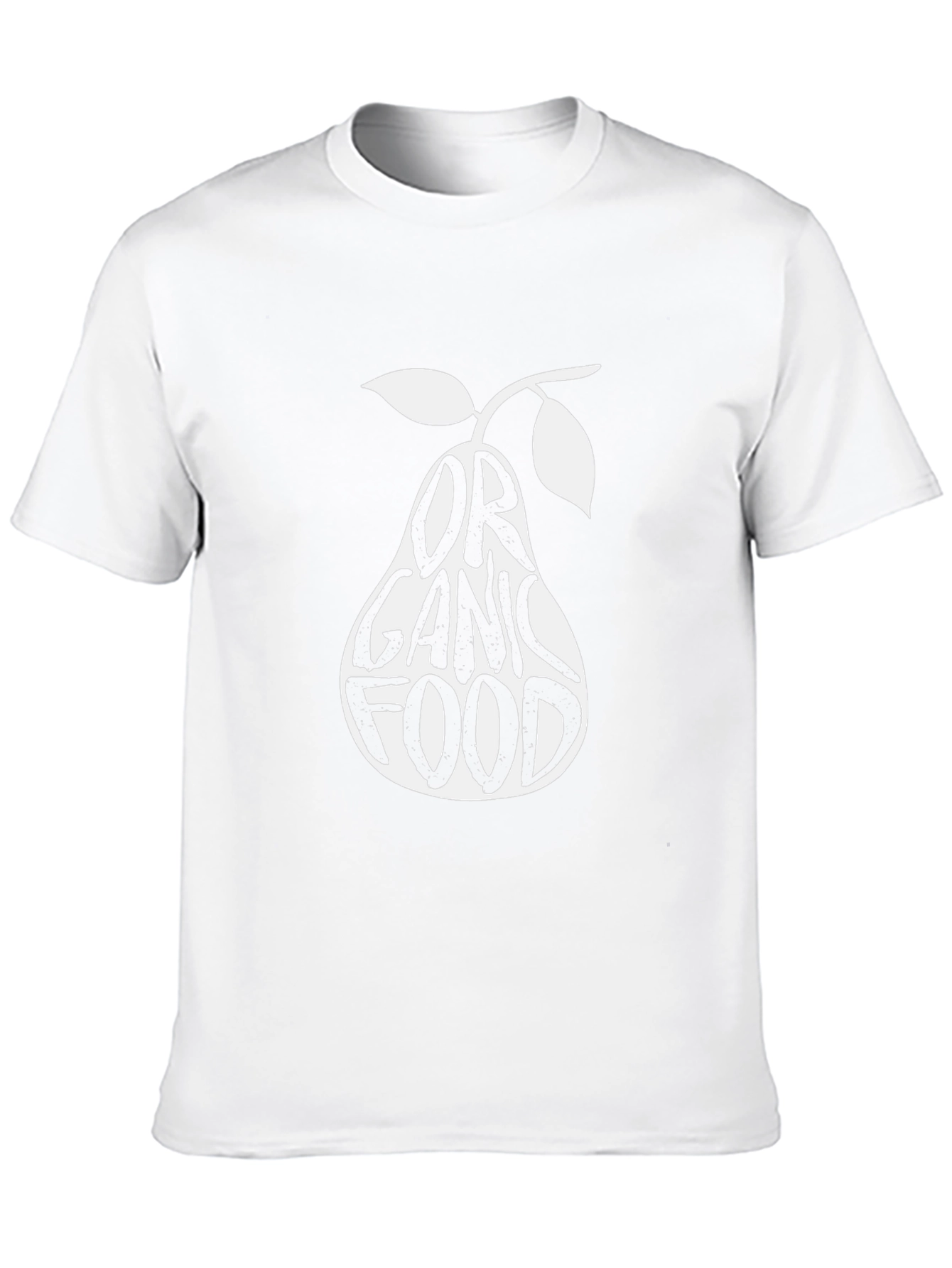 Organic Food Pear Graphic T-Shirt - Black