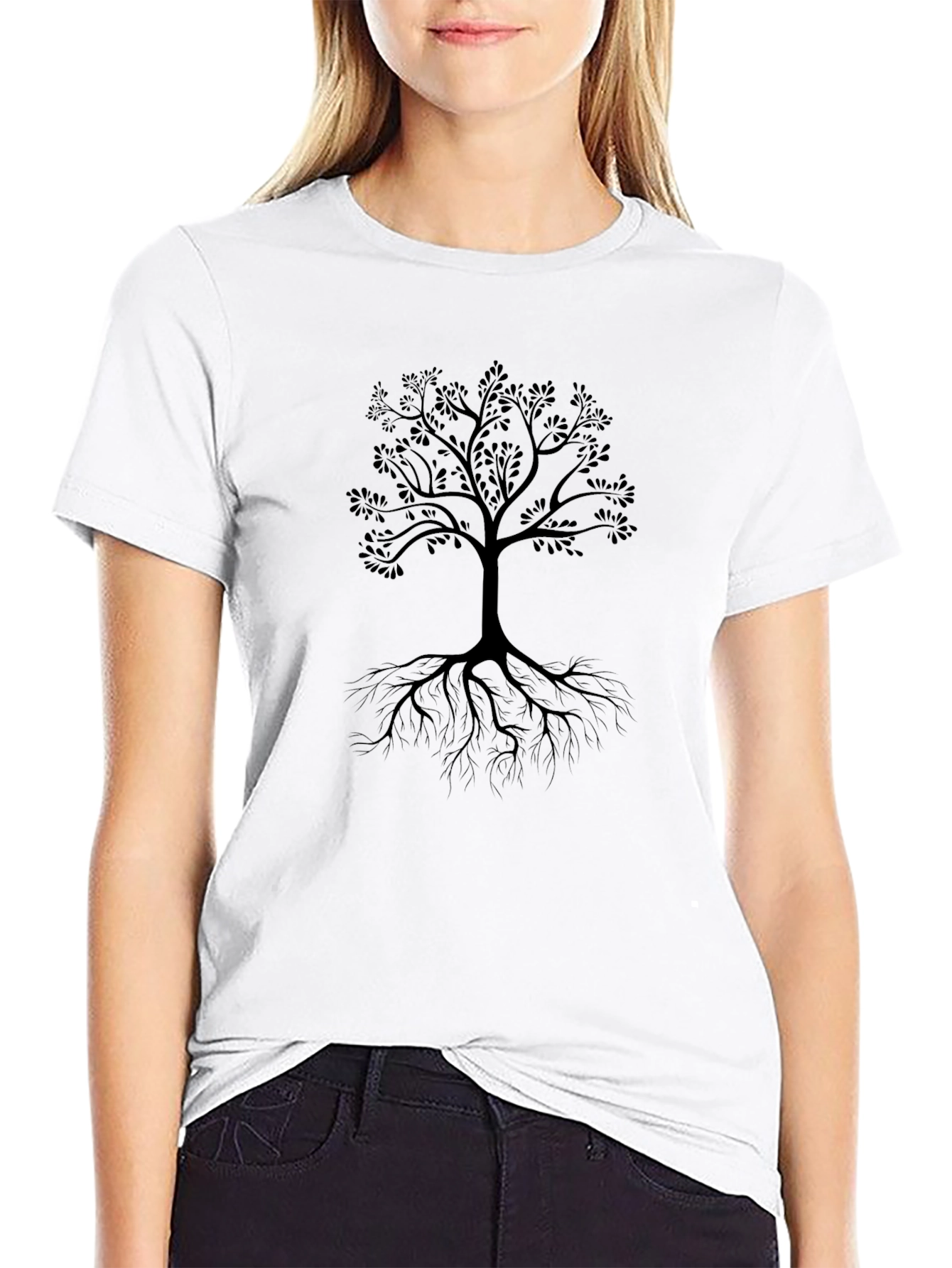 Mens Black Tree Graphic T-Shirt - Nature Inspired