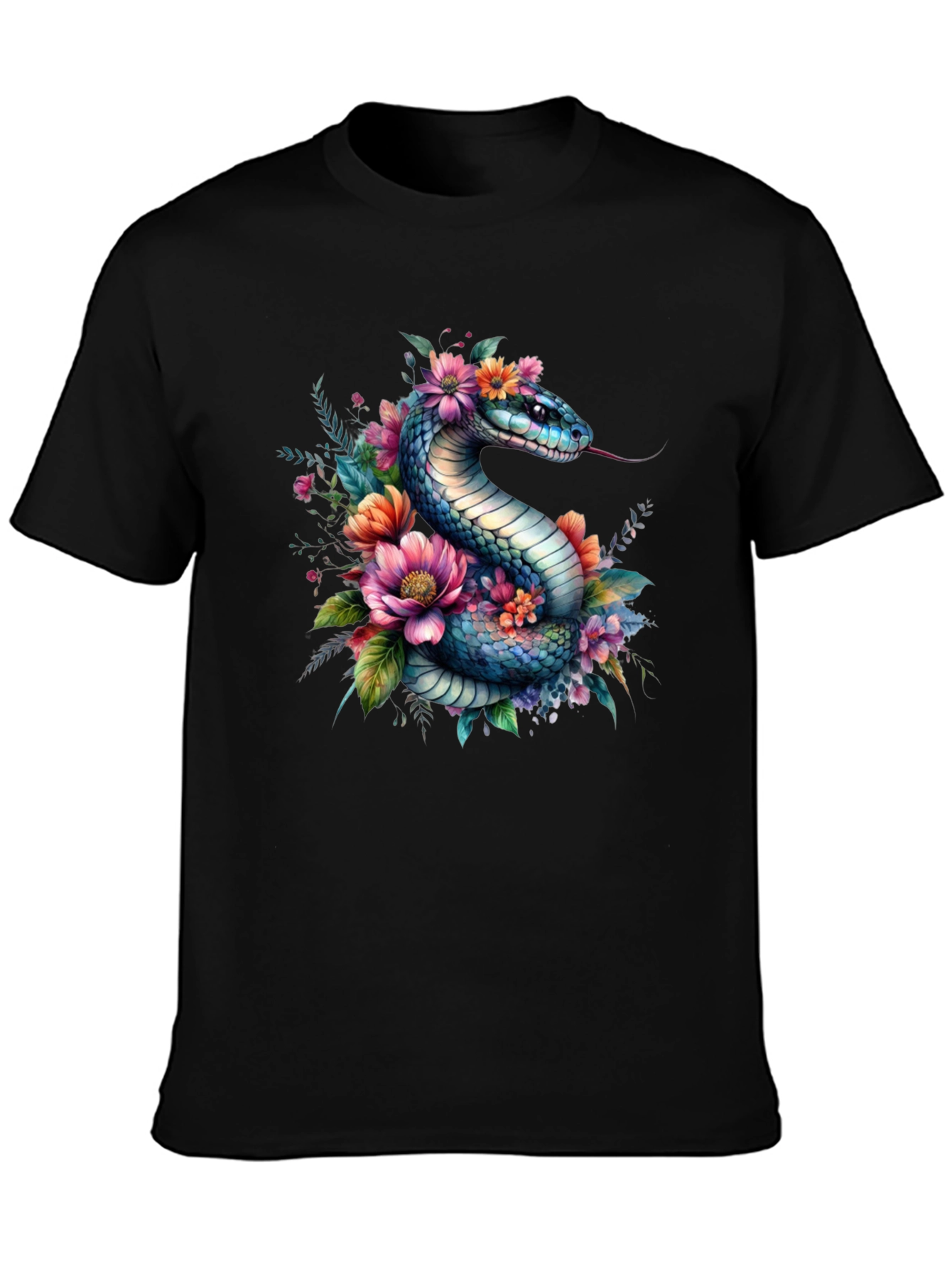 Floral Snake Graphic Tee