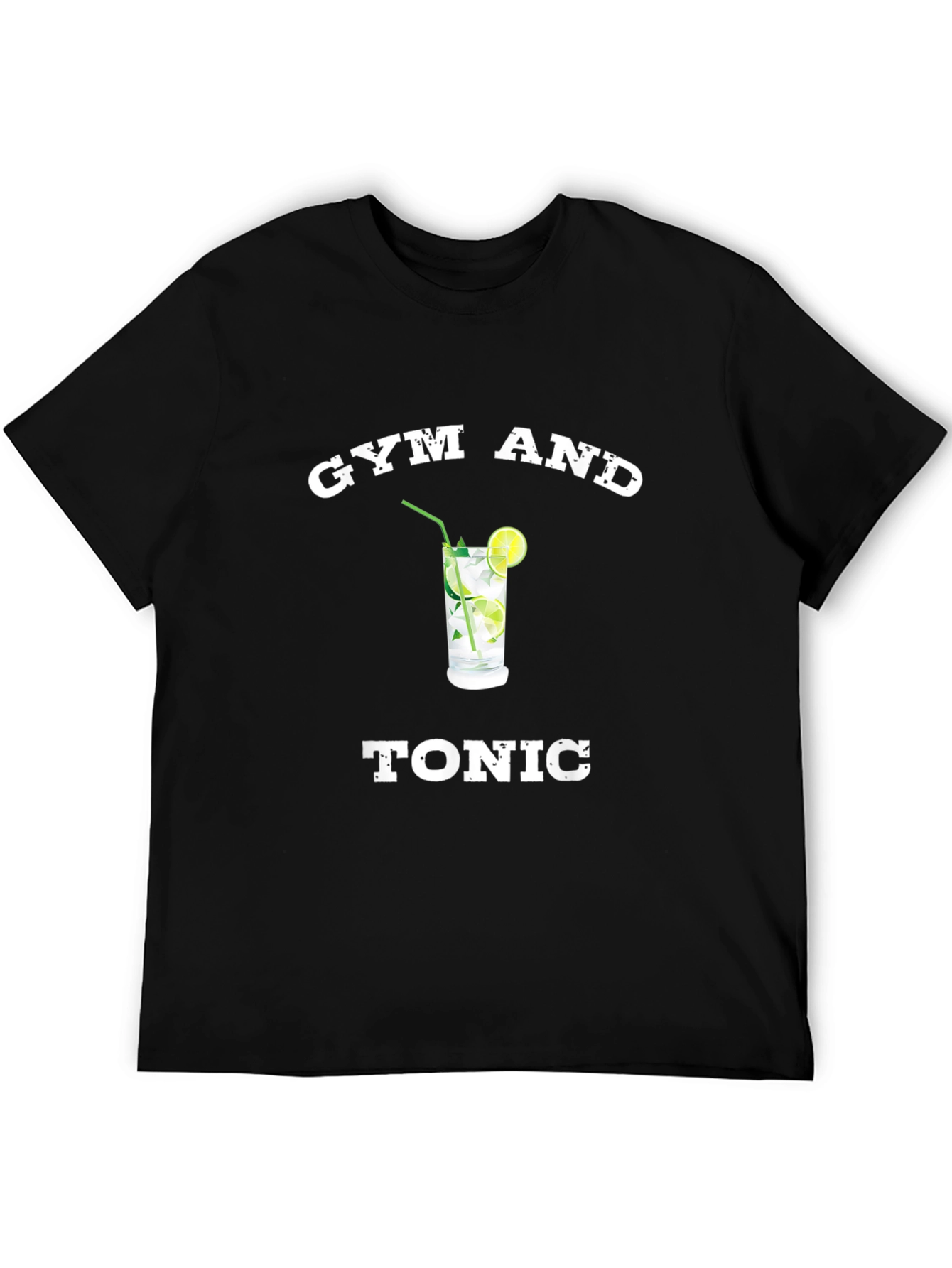Gym and Tonic Black Graphic T-Shirt