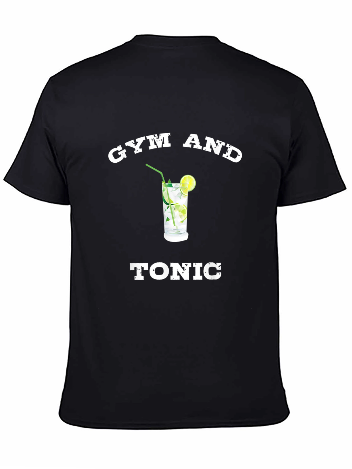 Gym and Tonic Black Graphic T-Shirt