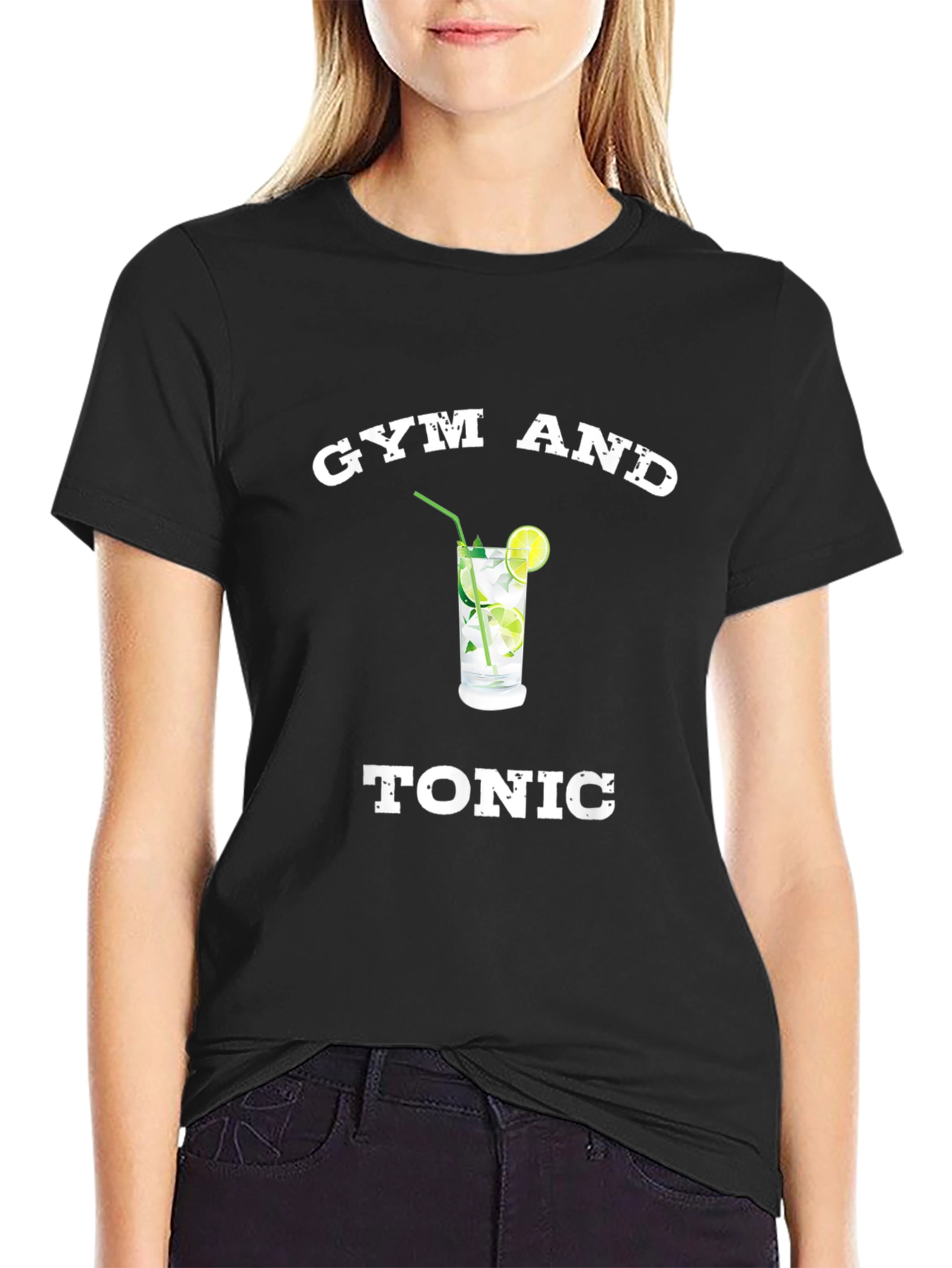 Gym and Tonic Black Graphic T-Shirt