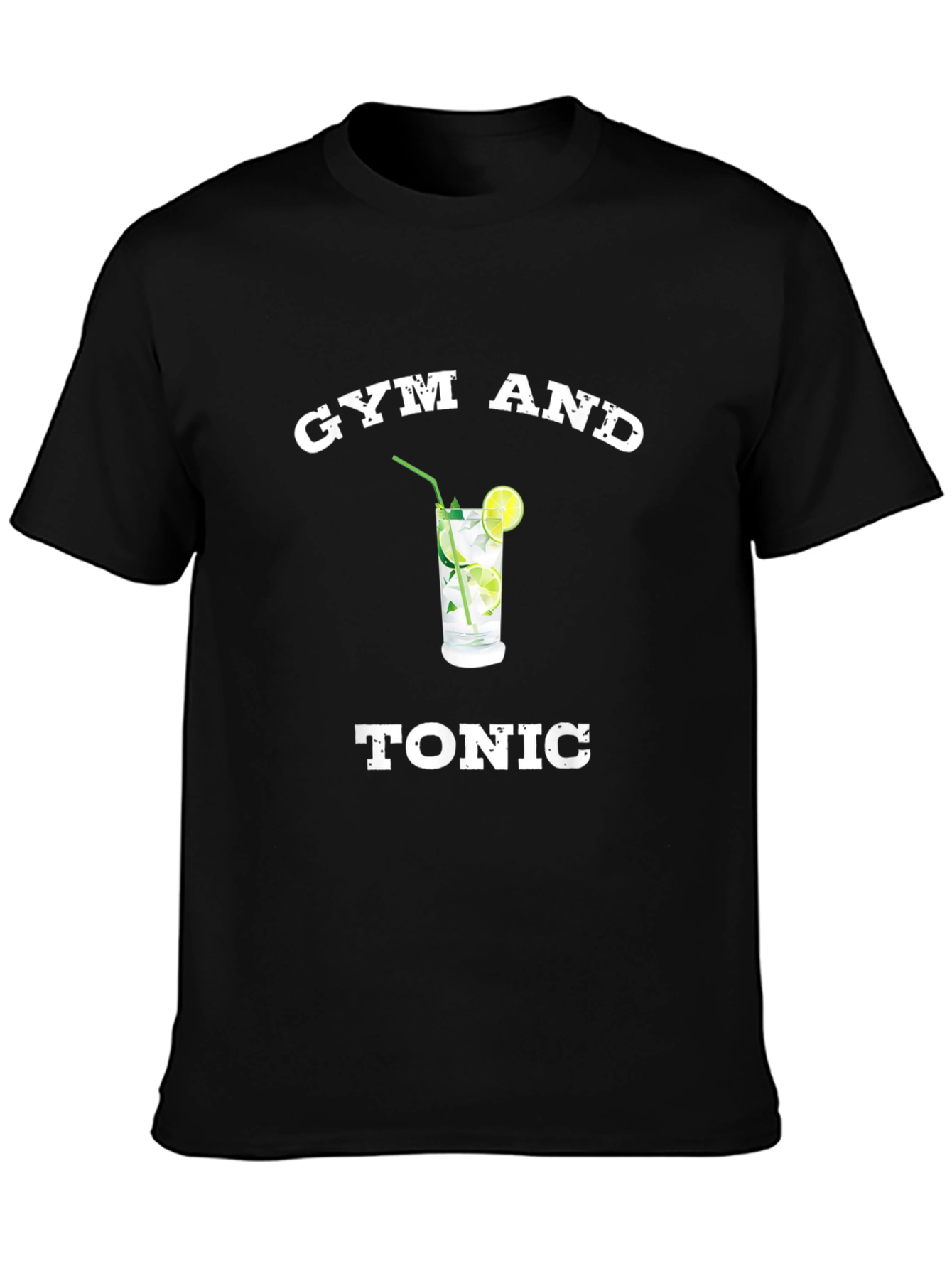 Gym and Tonic Black Graphic T-Shirt