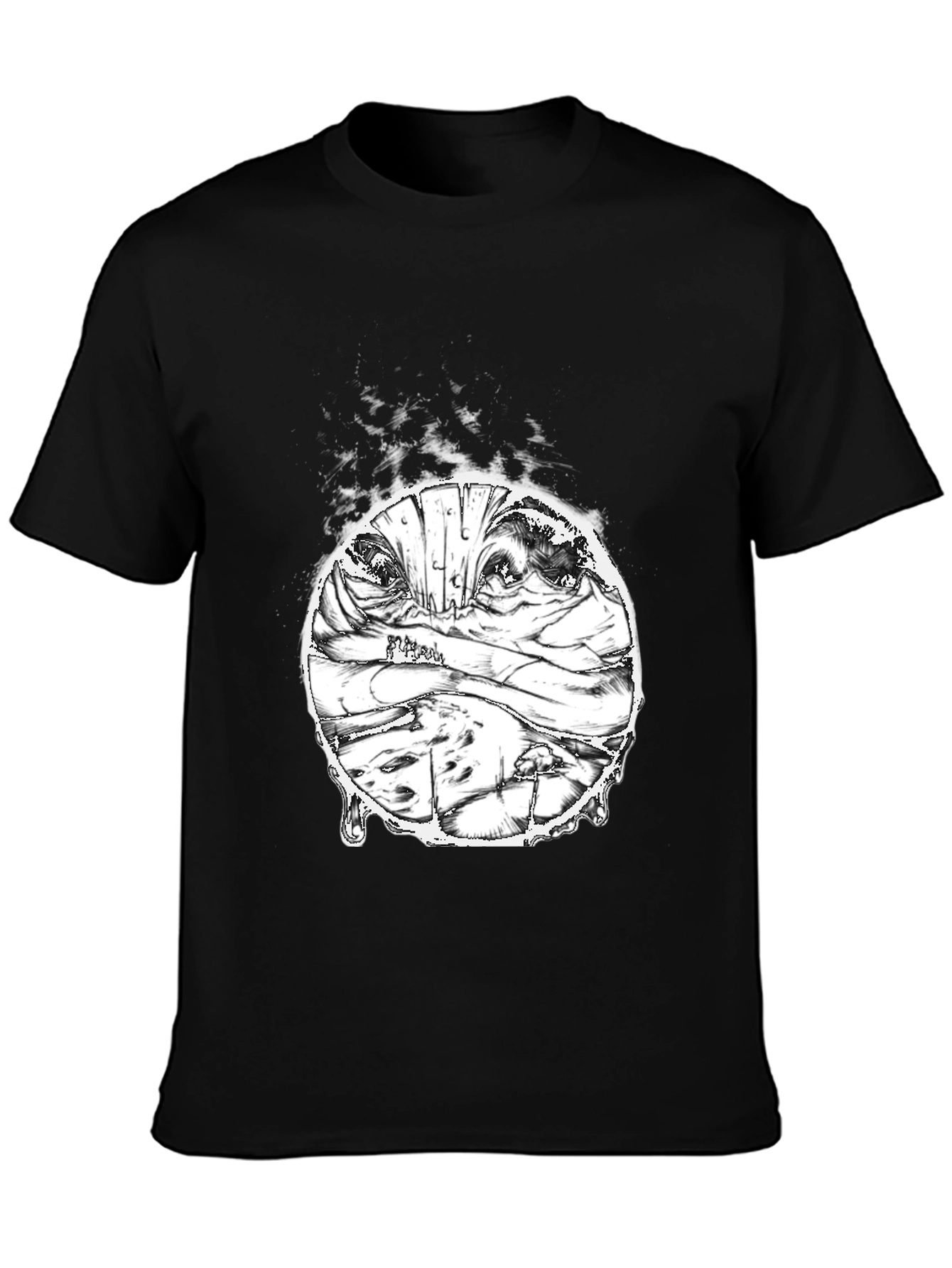 Mummy Head Graphic Print Mens T-Shirt
