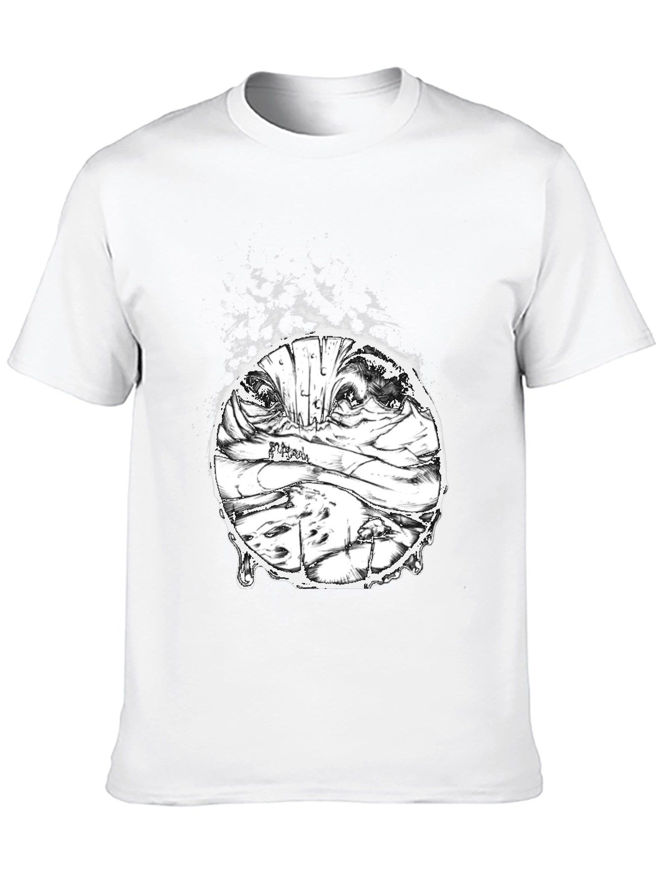 Mummy Head Graphic Print Mens T-Shirt