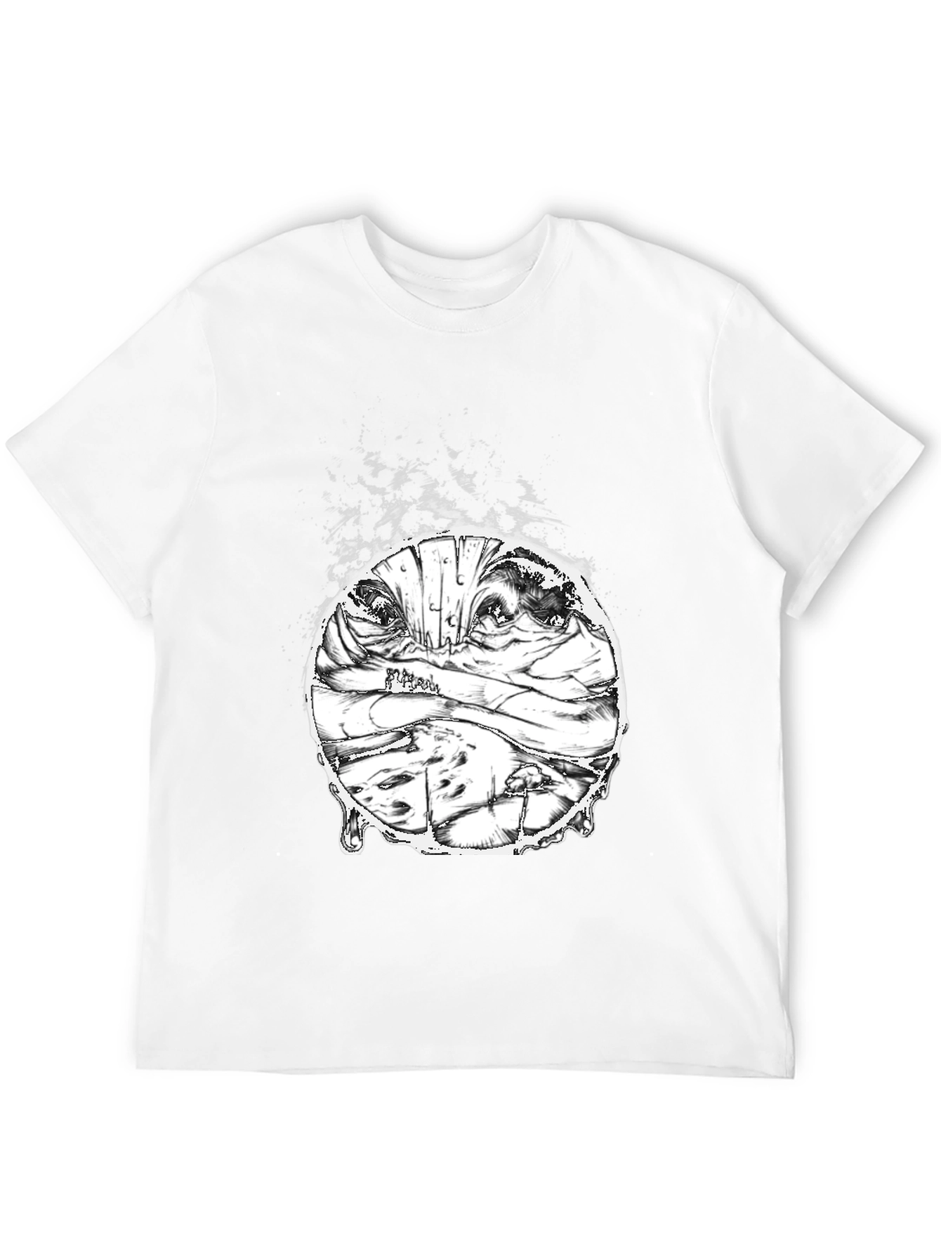 Mummy Head Graphic Print Mens T-Shirt