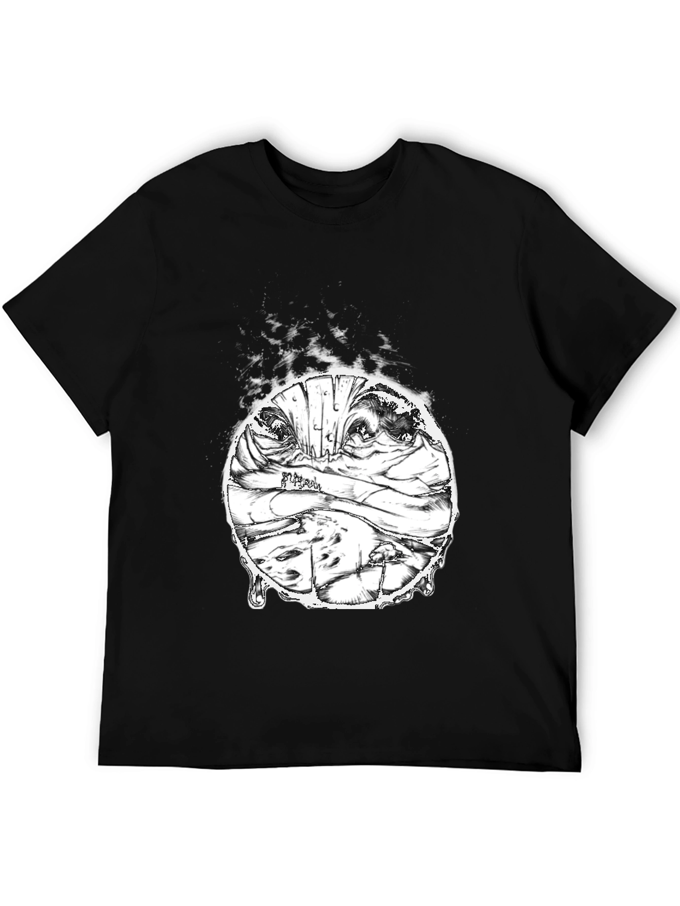 Mummy Head Graphic Print Mens T-Shirt