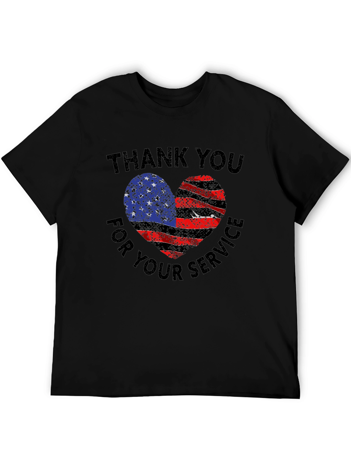 Thank You For Service Patriotic Heart T-Shirt