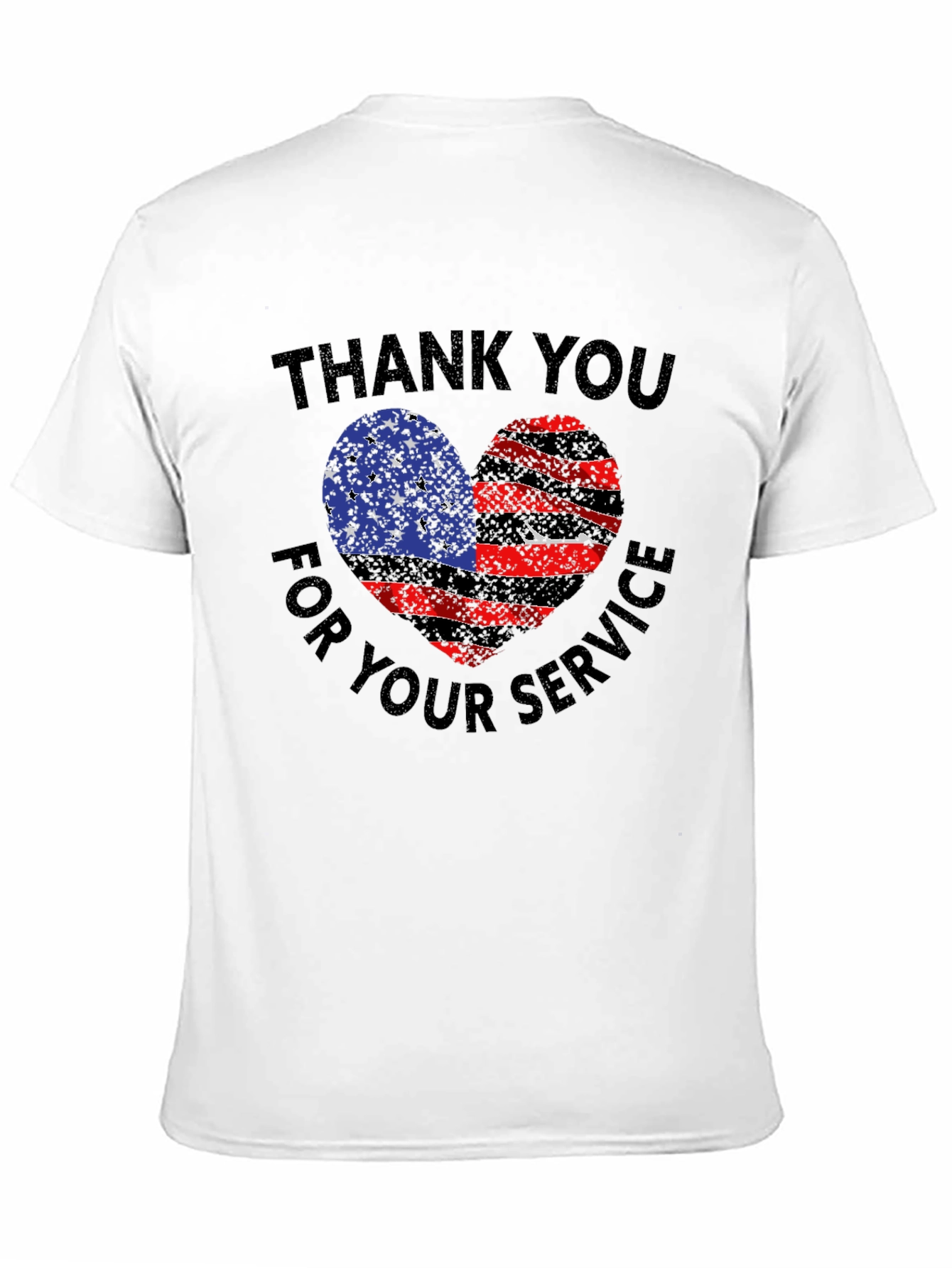 Thank You For Service Patriotic Heart T-Shirt