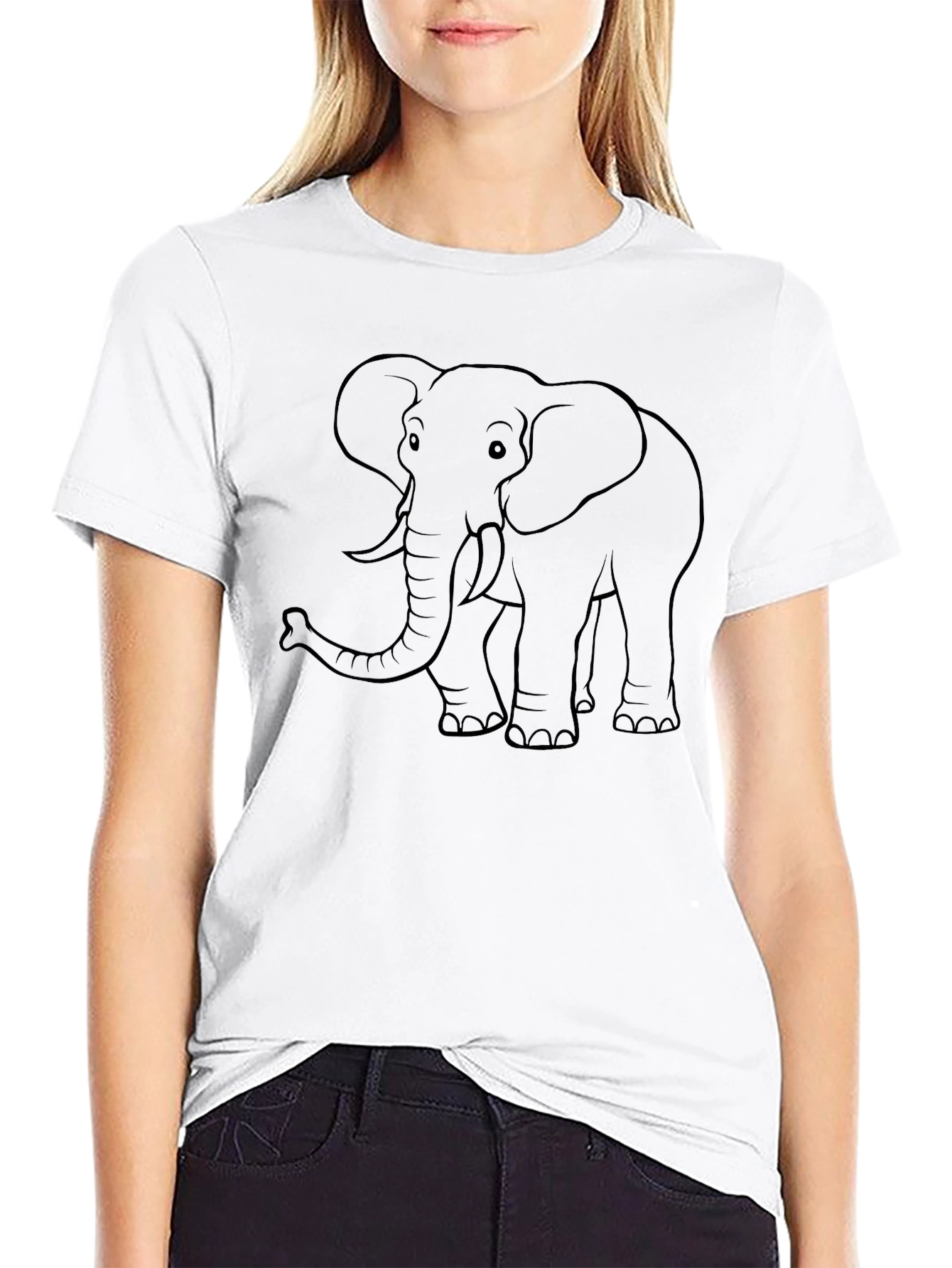 Elephant Graphic T-Shirt - Black