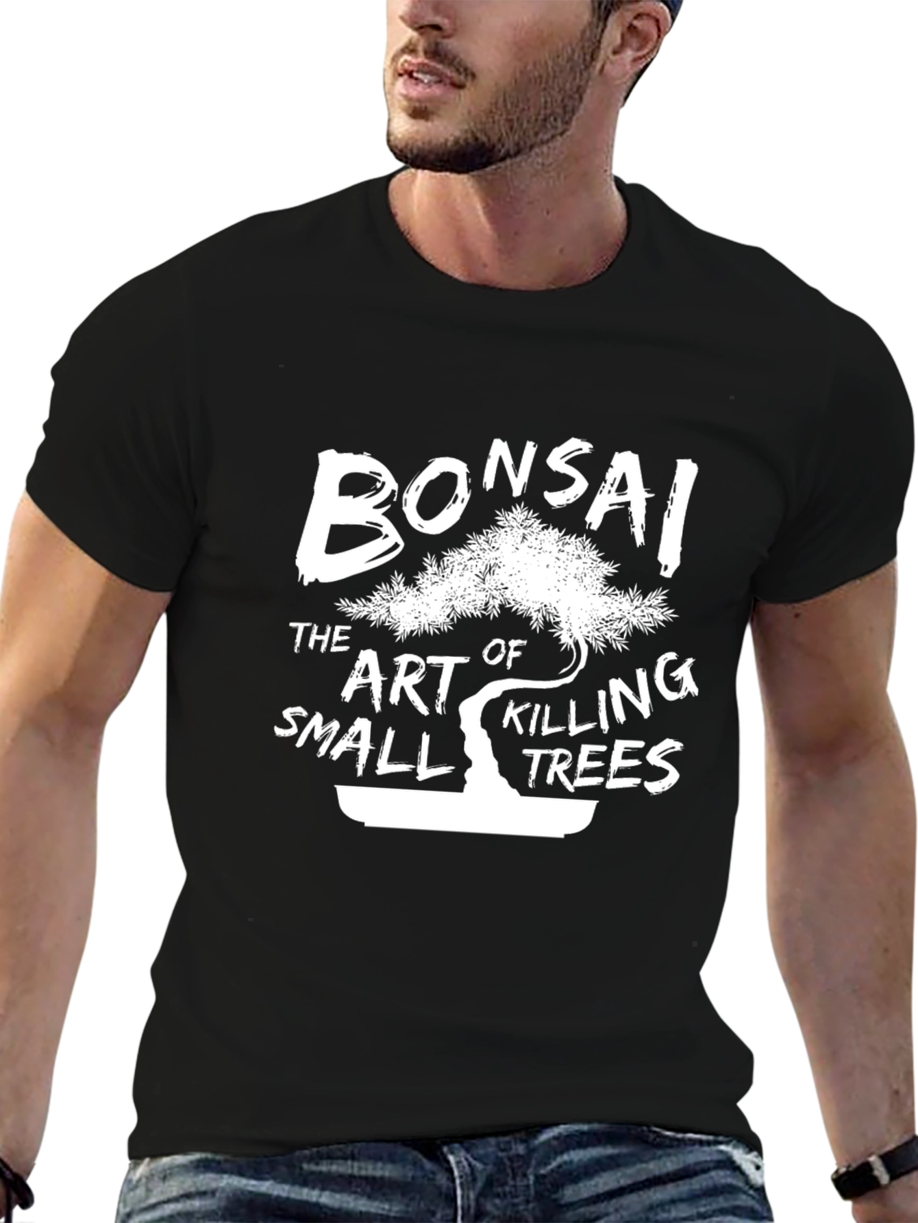 Bonsai Art of Killing Small Trees Black T-Shirt