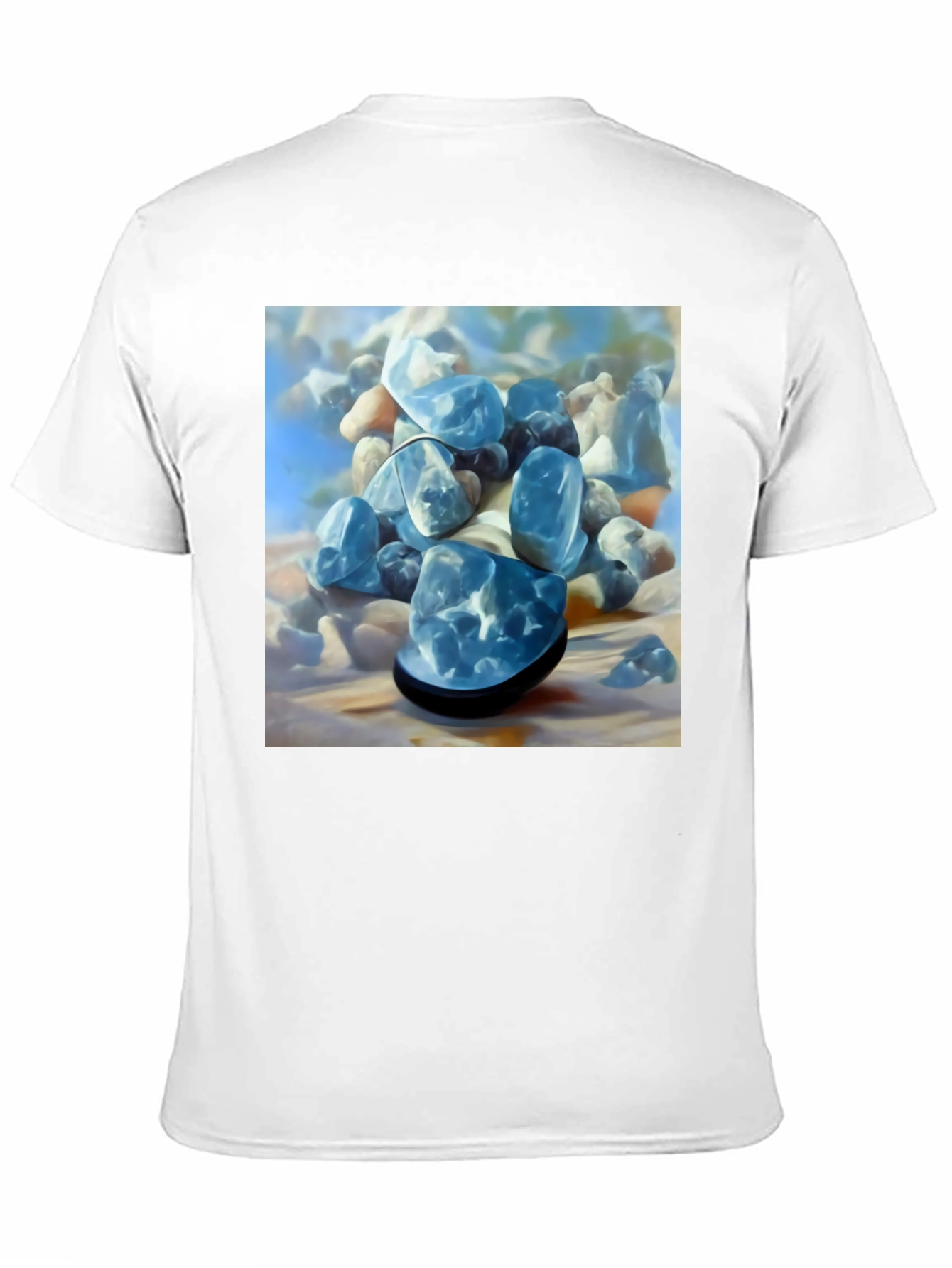 Blue Stone Graphic Tee - Modern Art