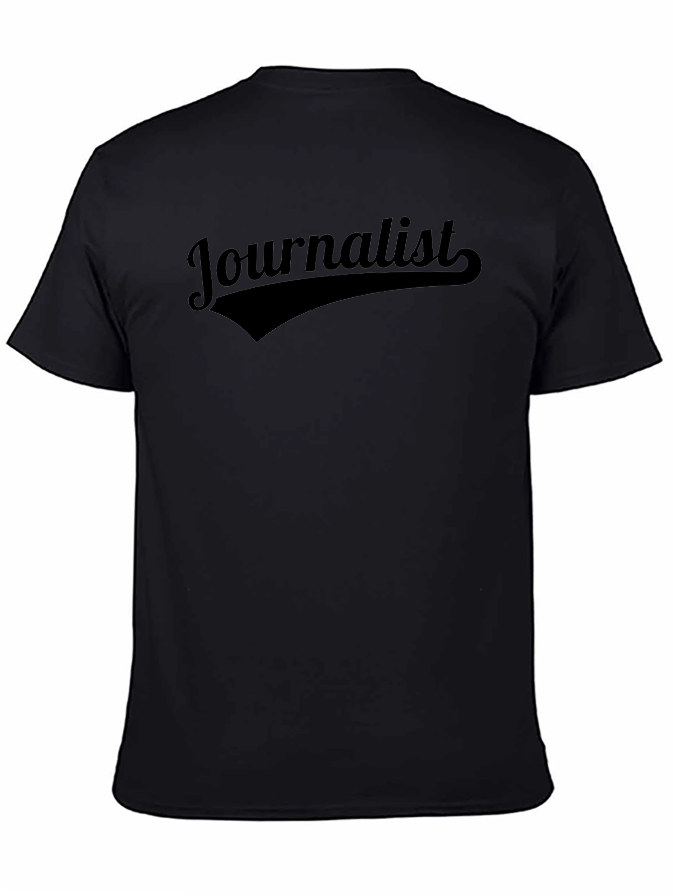 Journalist Tee - Classic Black Crew Neck