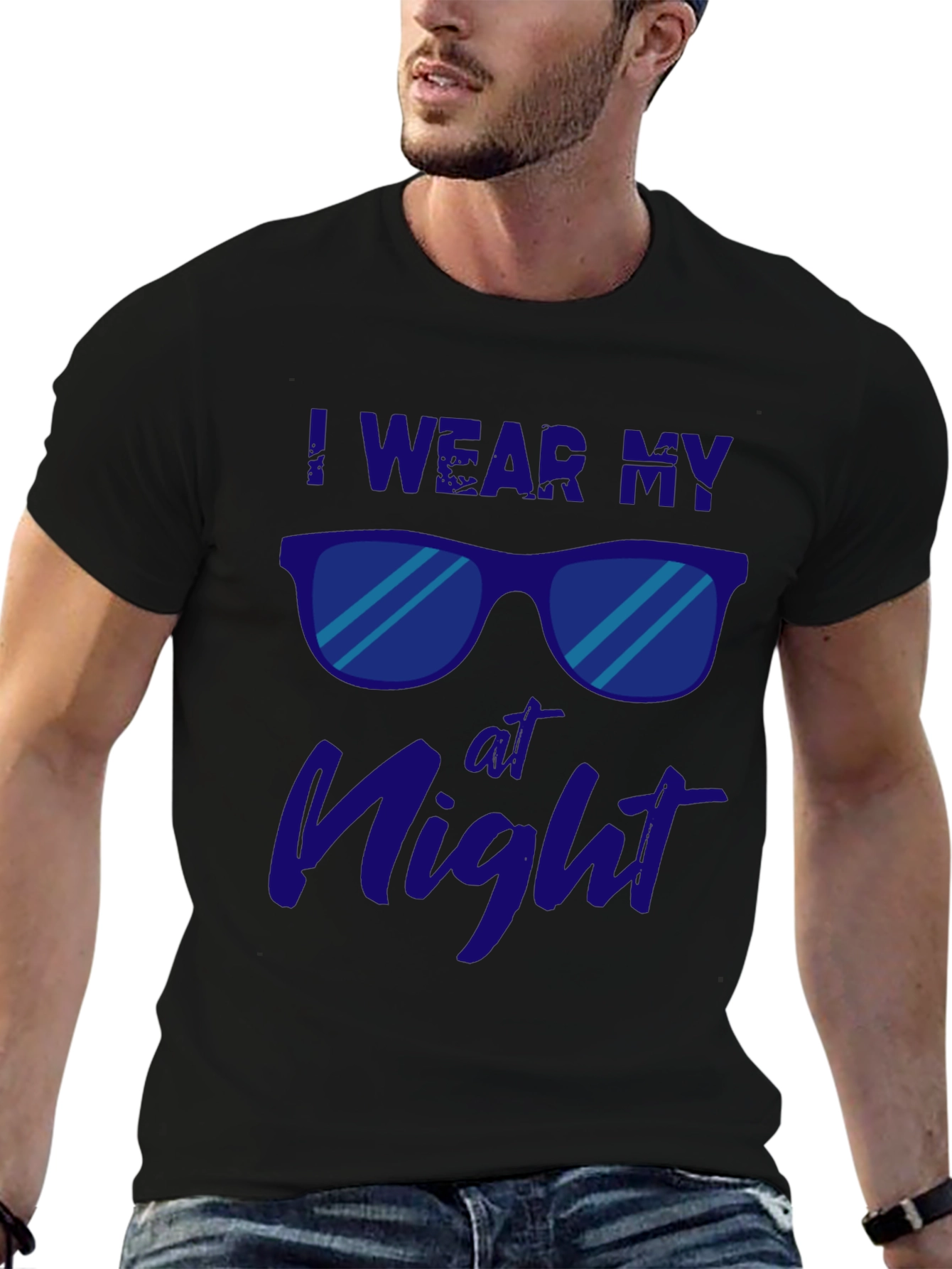 I Wear My Sunglasses at Night Graphic Tee