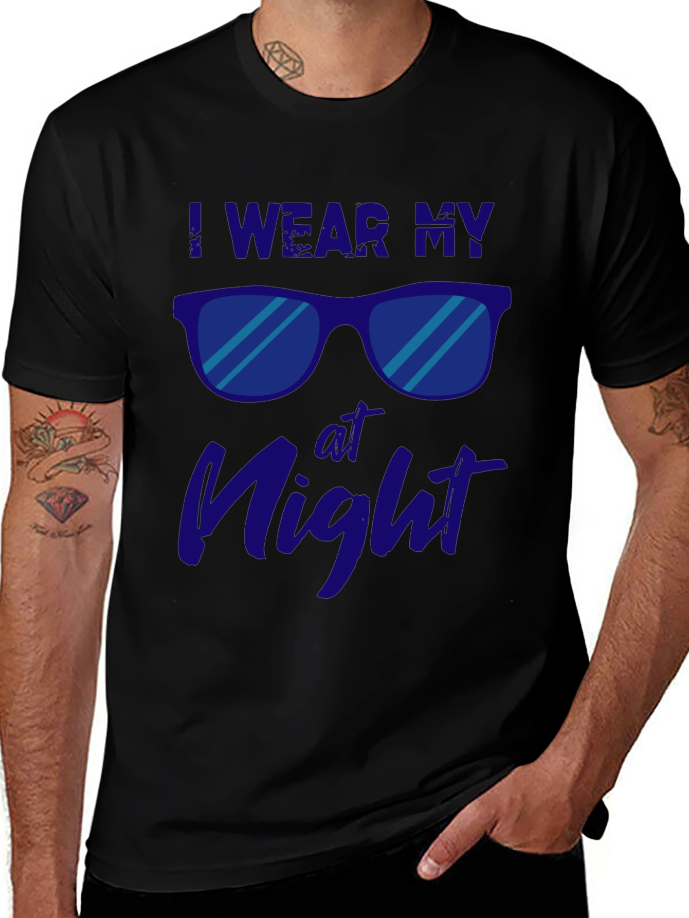 I Wear My Sunglasses at Night Graphic Tee