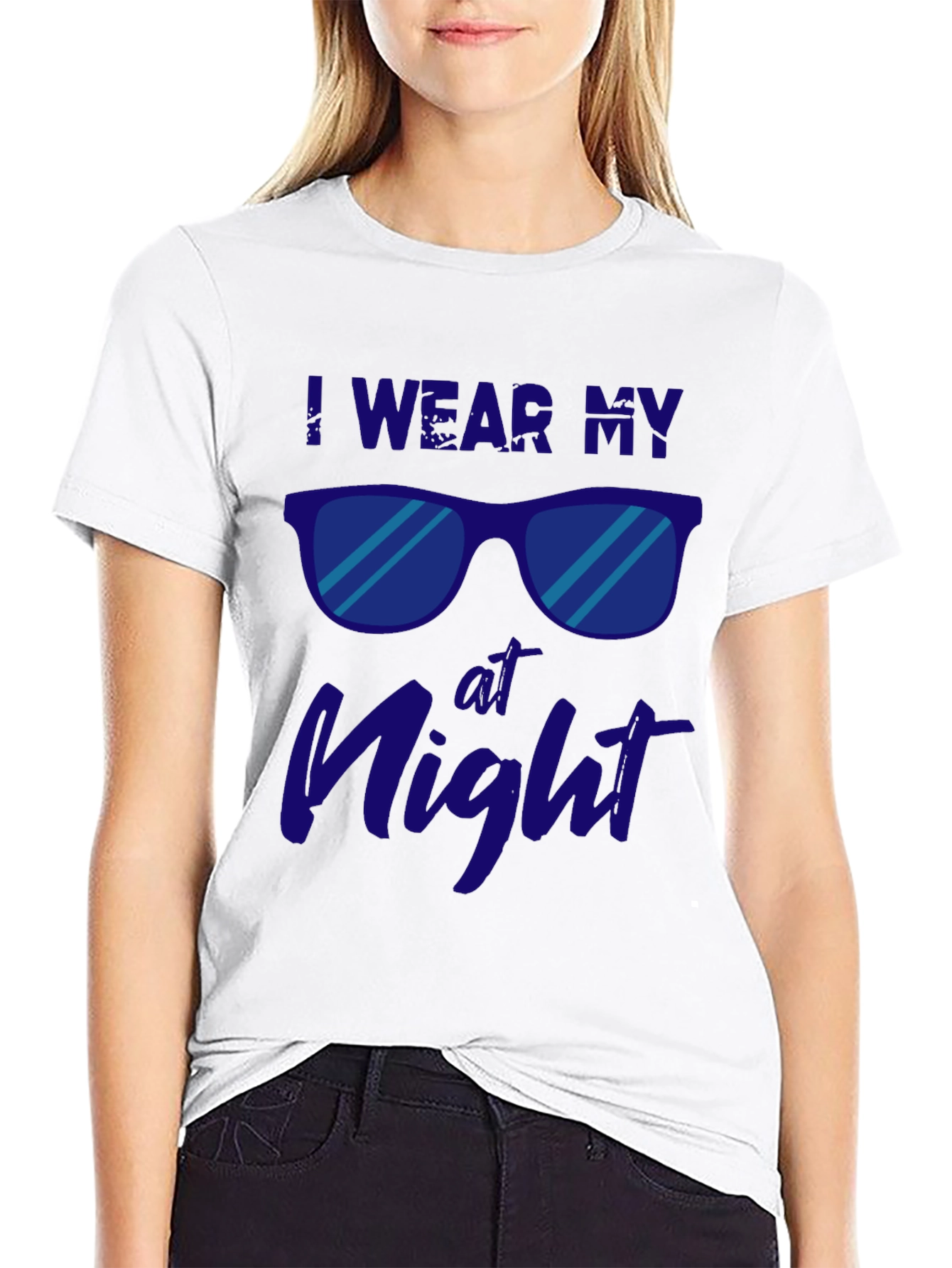I Wear My Sunglasses at Night Graphic Tee