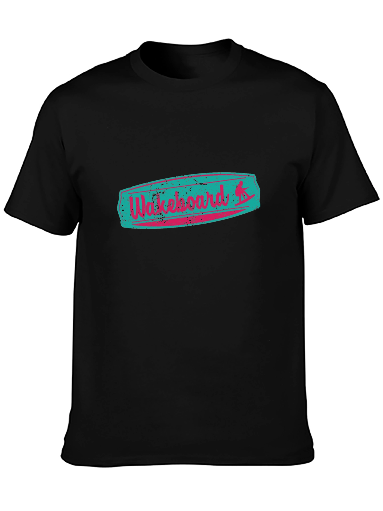 Retro Wakeboard Graphic Tee - Black