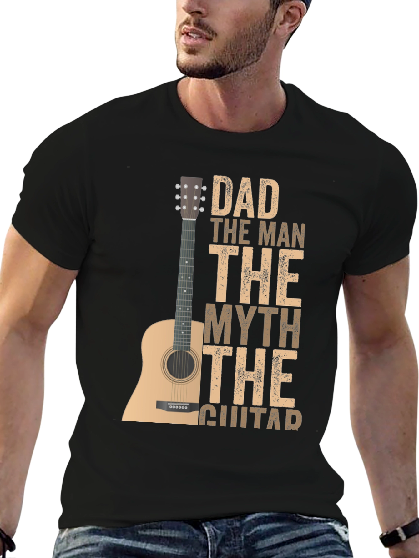 Dad The Man The Myth Guitar T-Shirt