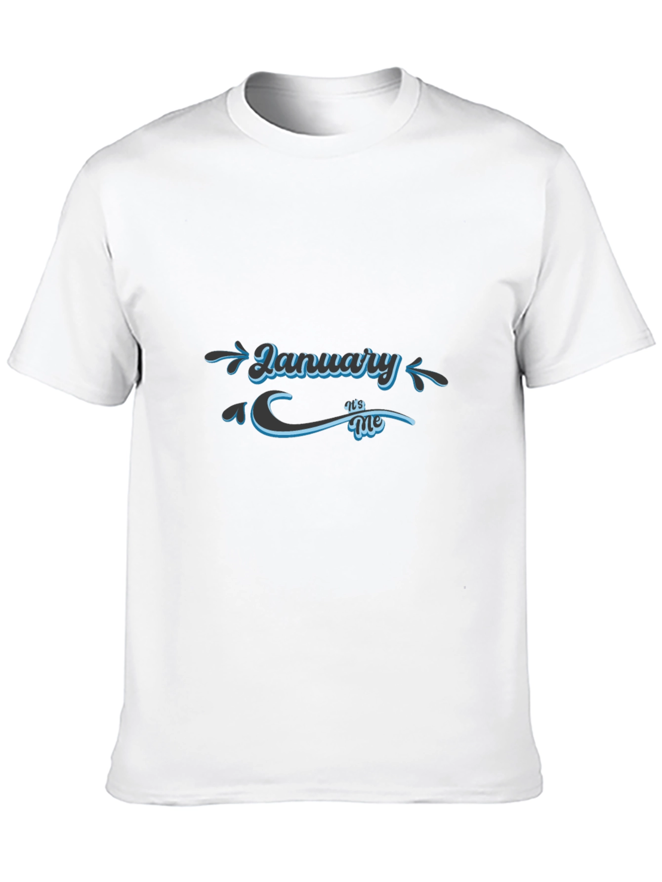 January Its Me T-Shirt - Stylish Black Tee