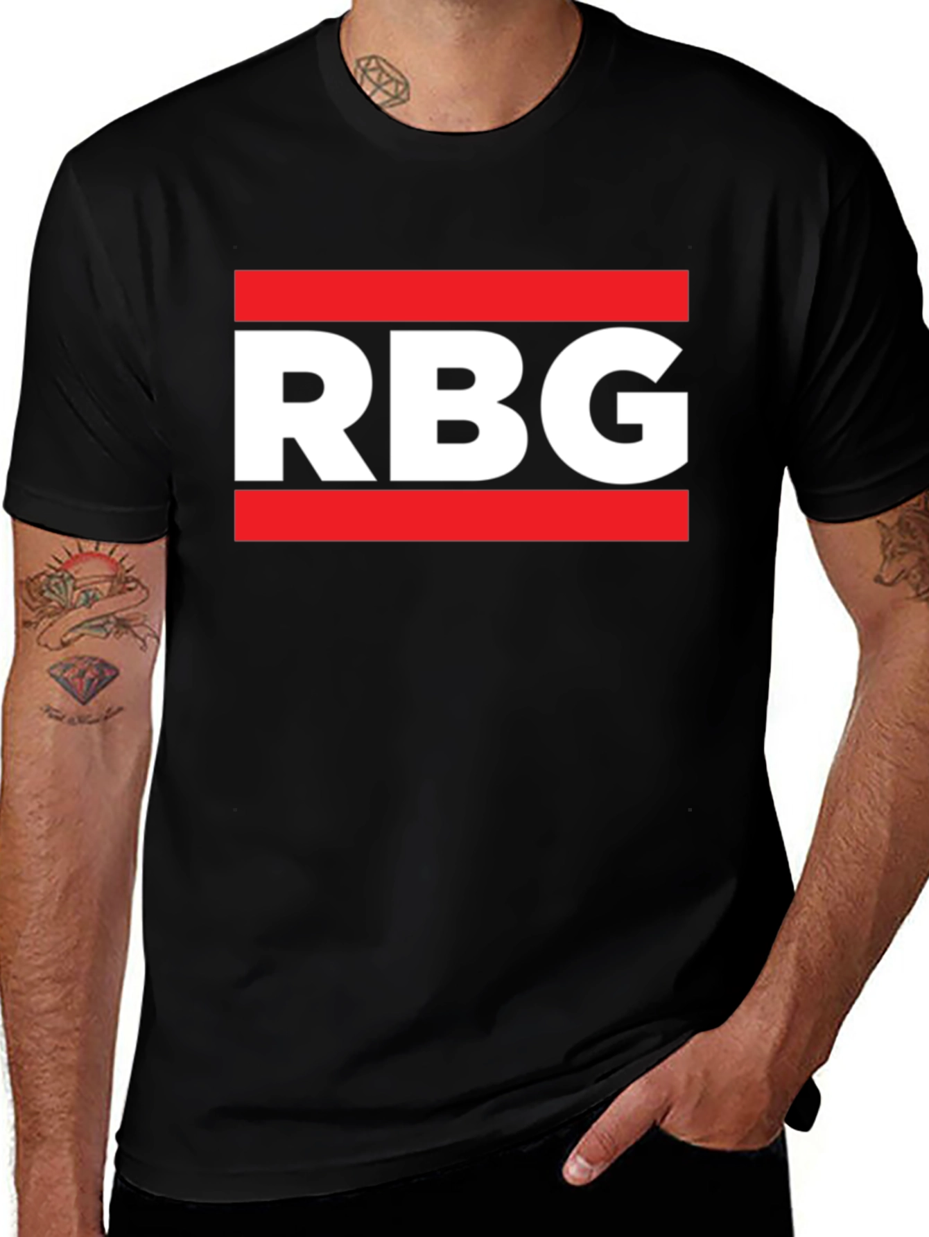 RBG Graphic Tee - Black Cotton T-Shirt