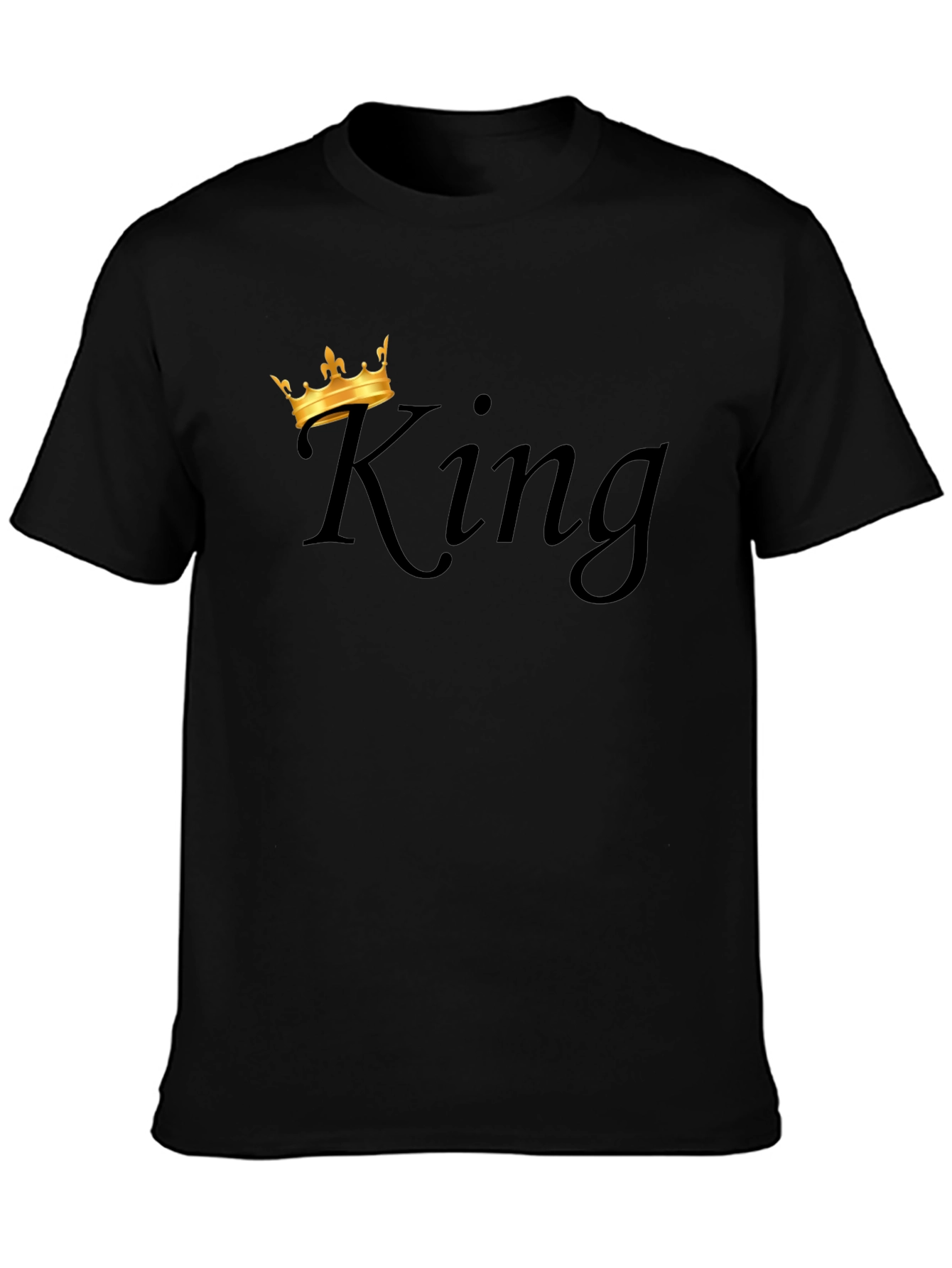 King Crown Graphic Mens Black T-Shirt