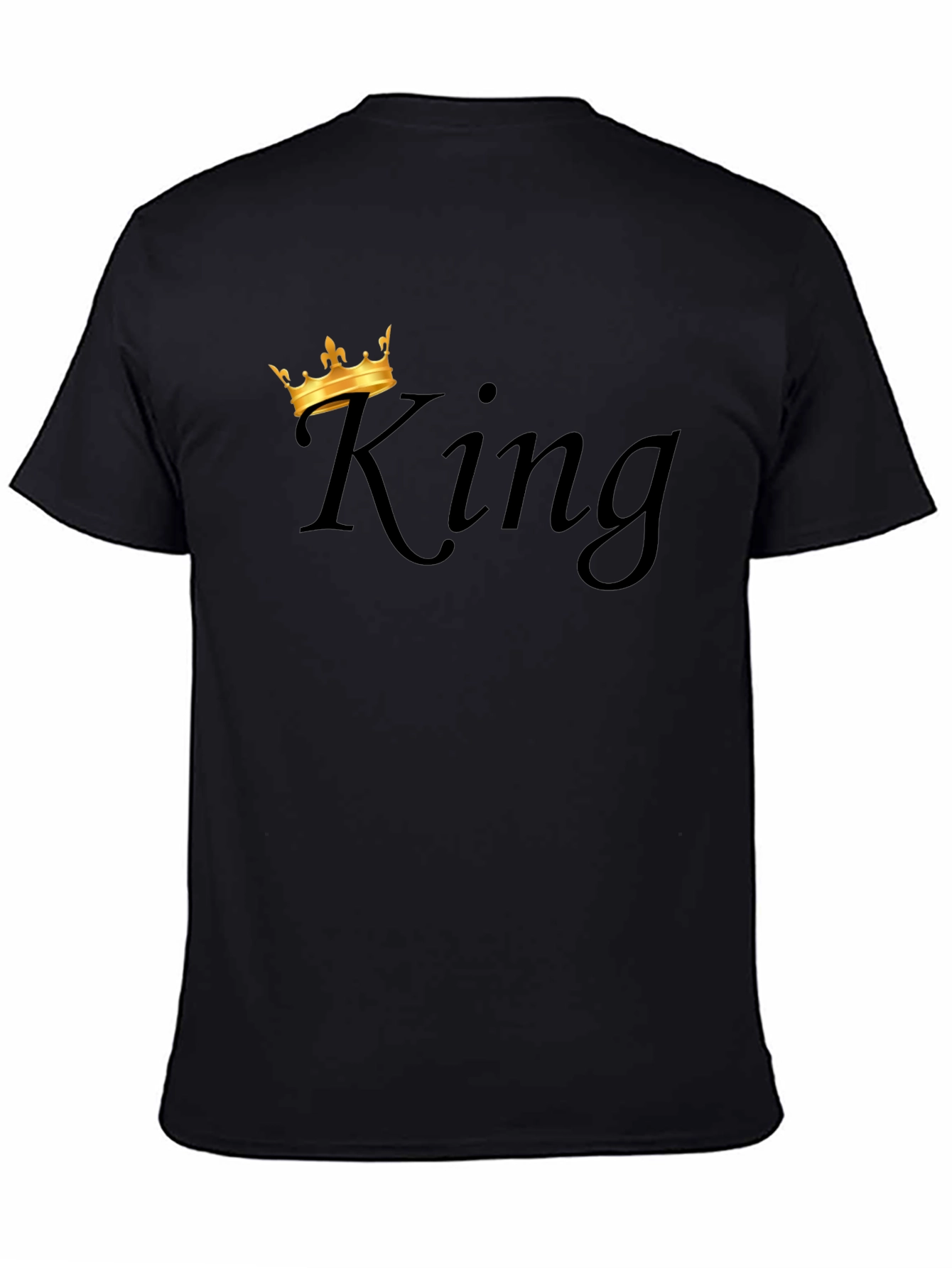 King Crown Graphic Mens Black T-Shirt