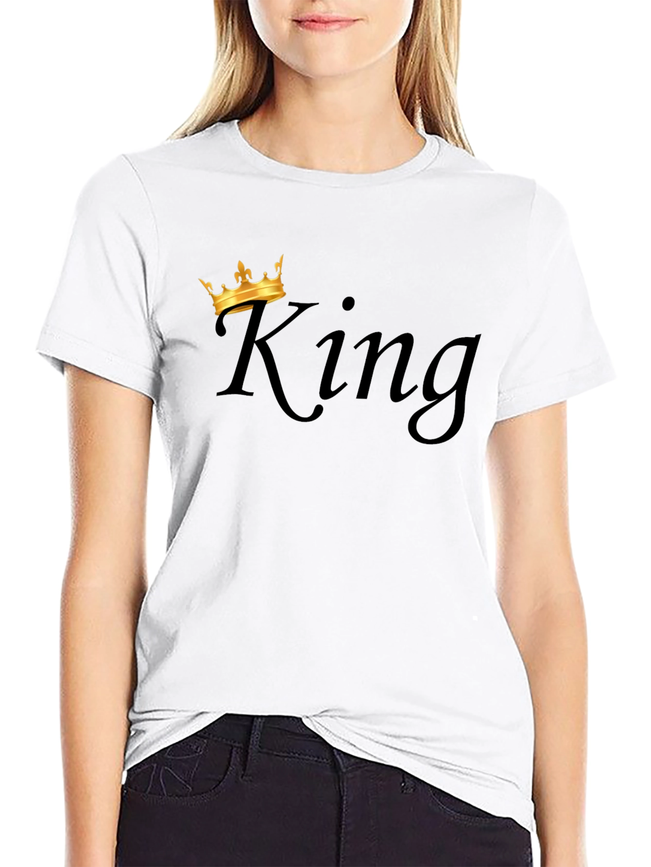 King Crown Graphic Mens Black T-Shirt