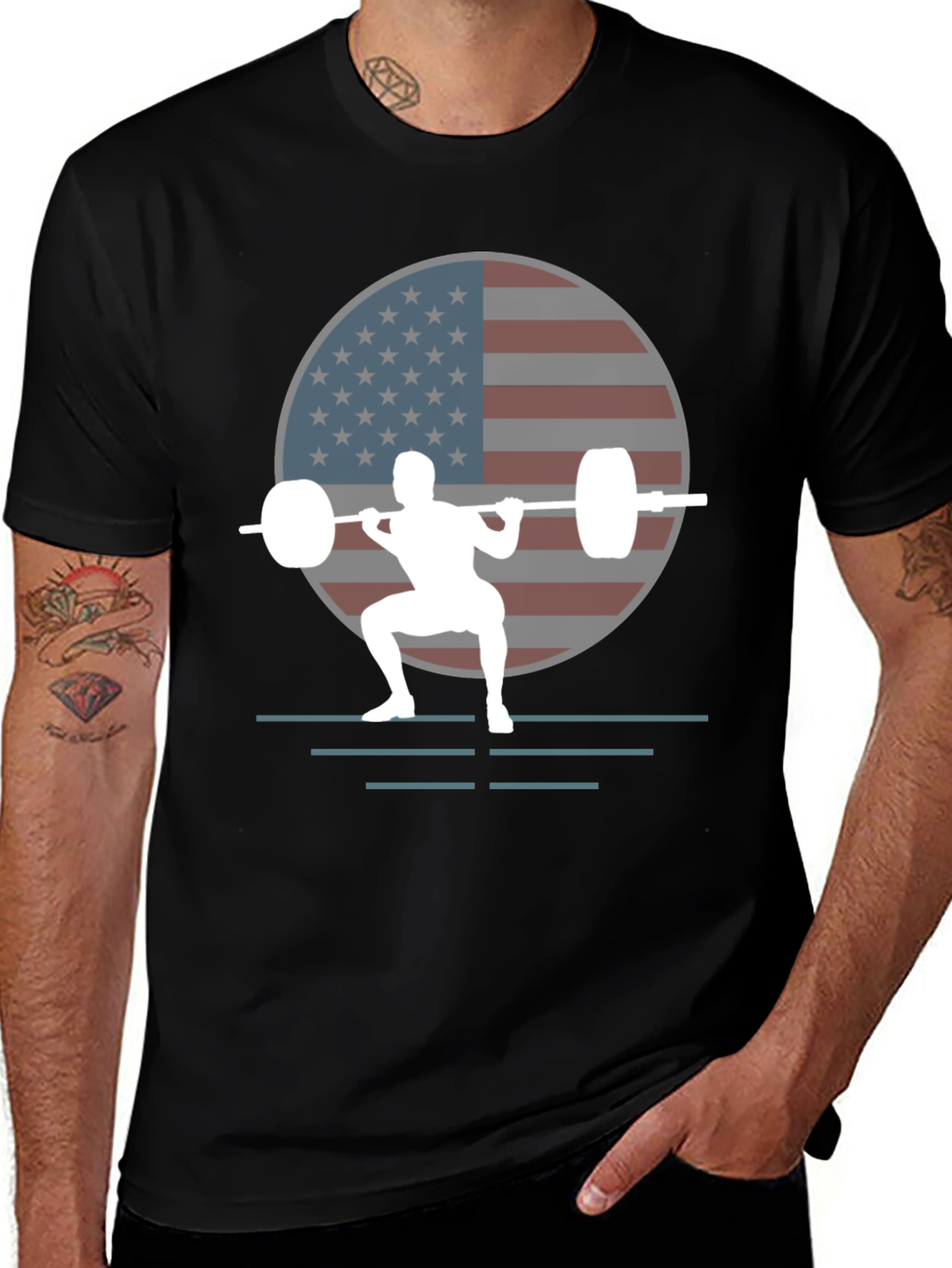 American Weightlifter Graphic T-Shirt