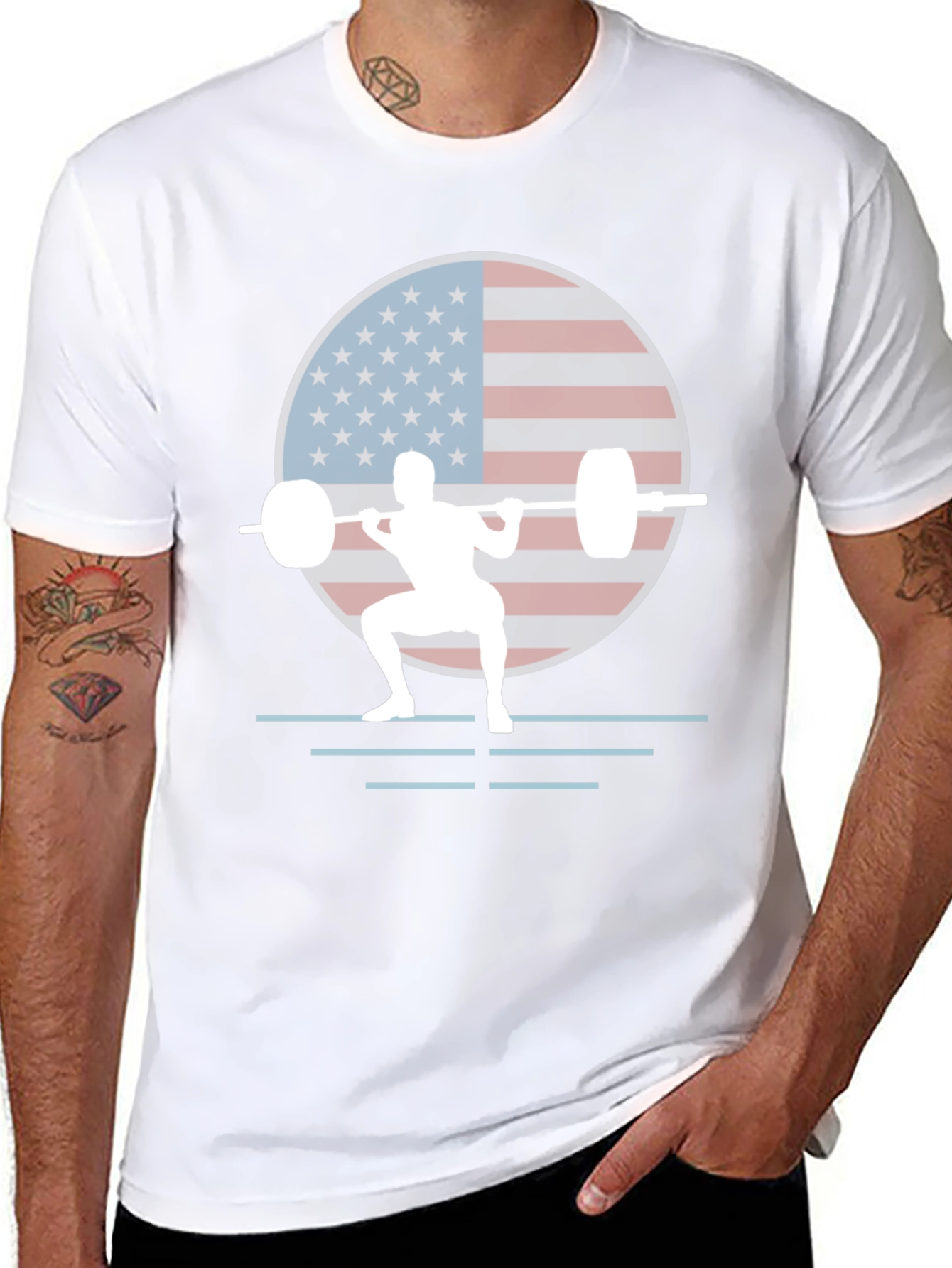 American Weightlifter Graphic T-Shirt