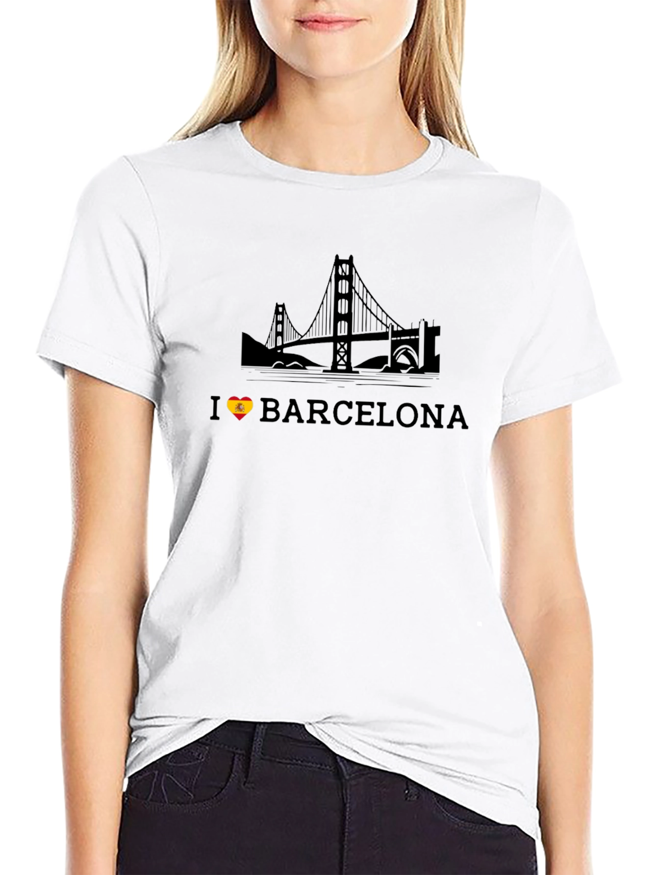 I Love Barcelona Black T-Shirt