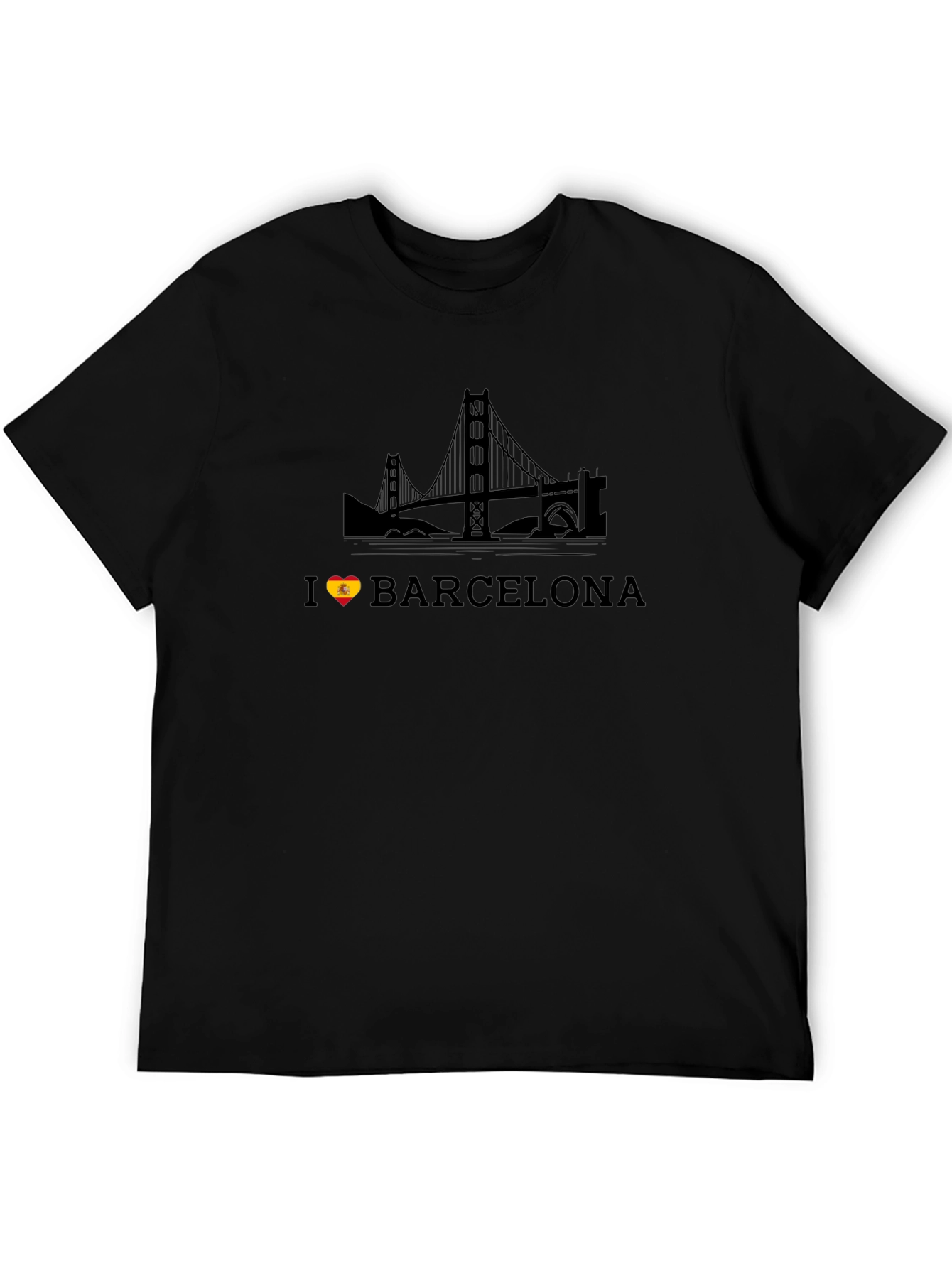 I Love Barcelona Black T-Shirt