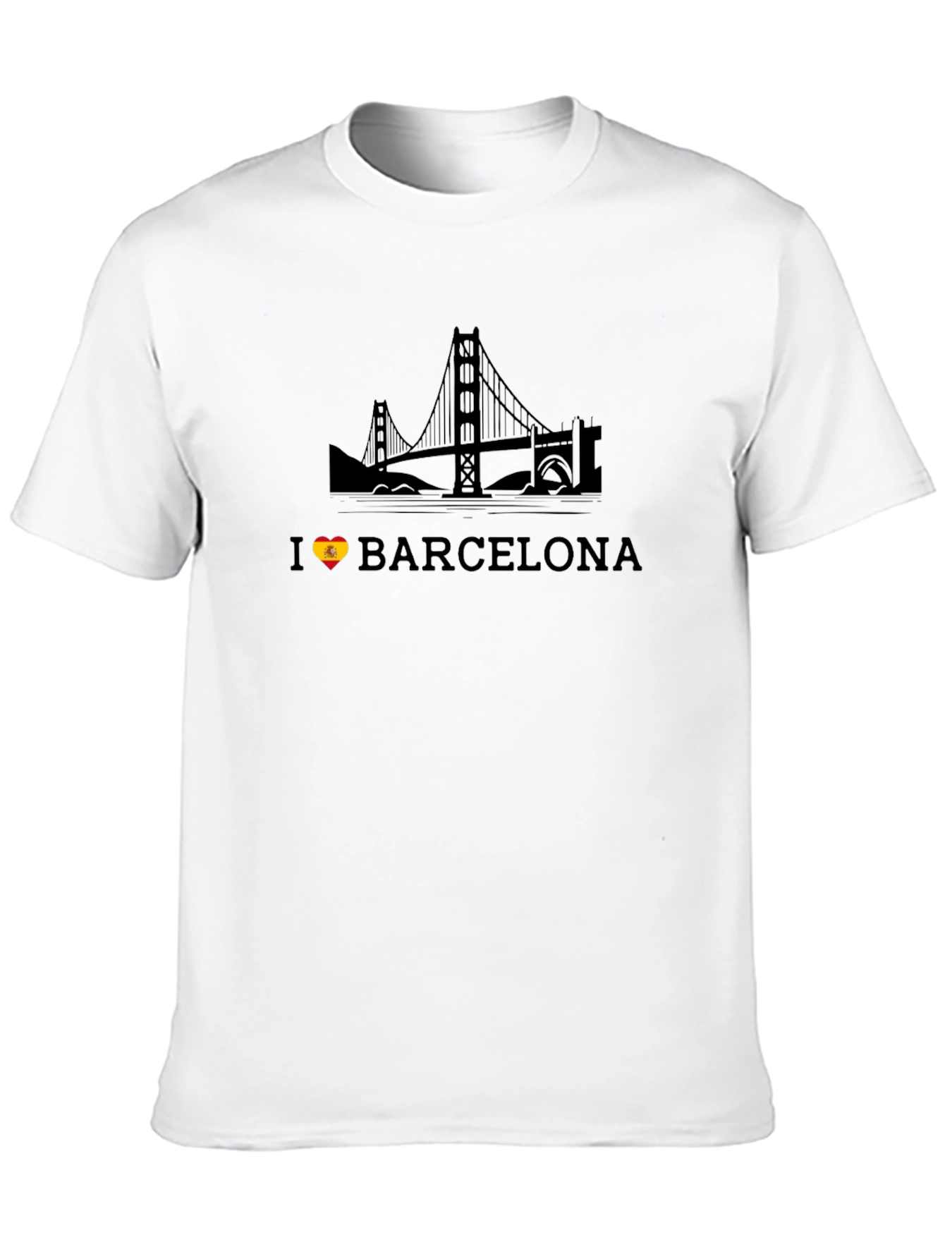 I Love Barcelona Black T-Shirt