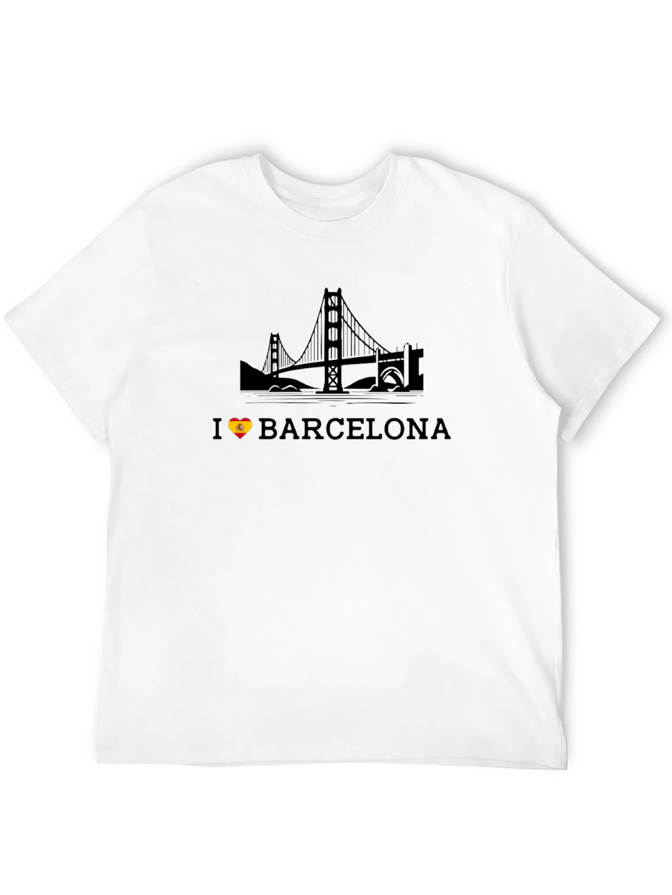 I Love Barcelona Black T-Shirt