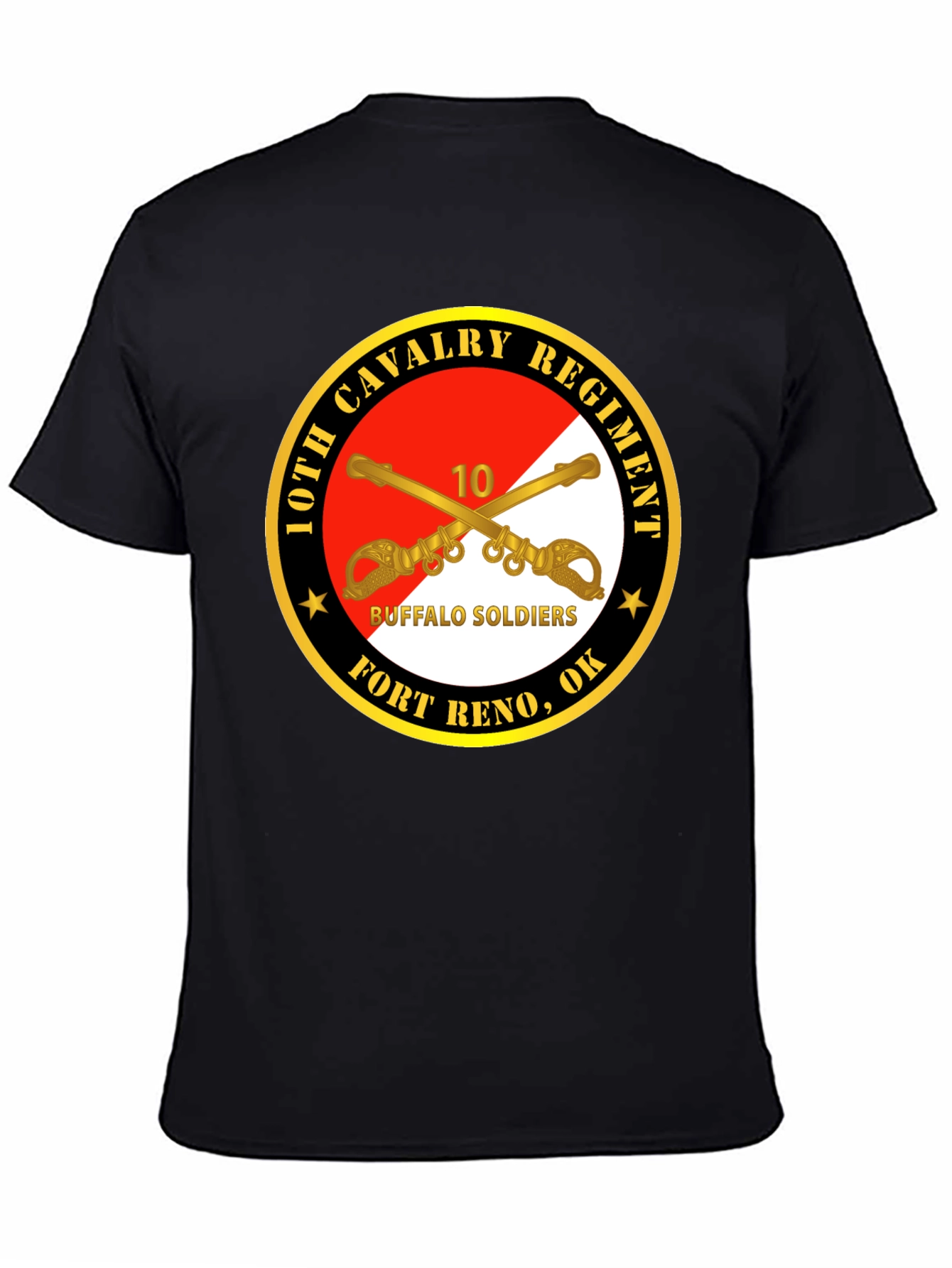 10th Cavalry Regiment Buffalo Soldiers Black T-Shirt
