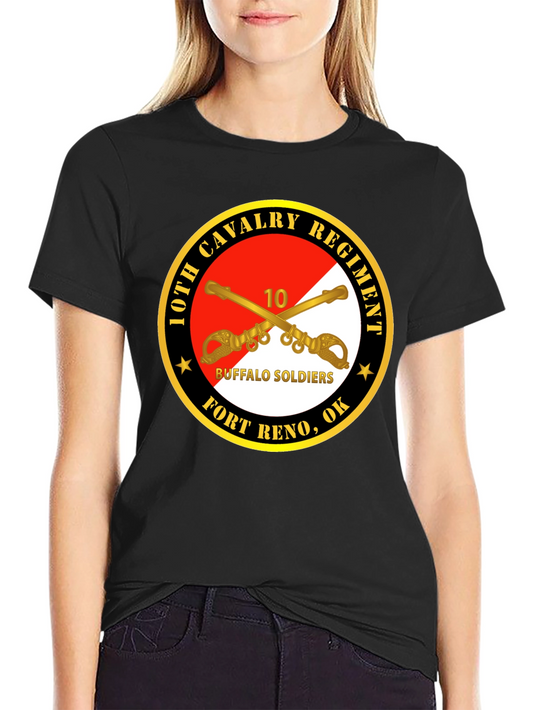 10th Cavalry Regiment Buffalo Soldiers Black T-Shirt