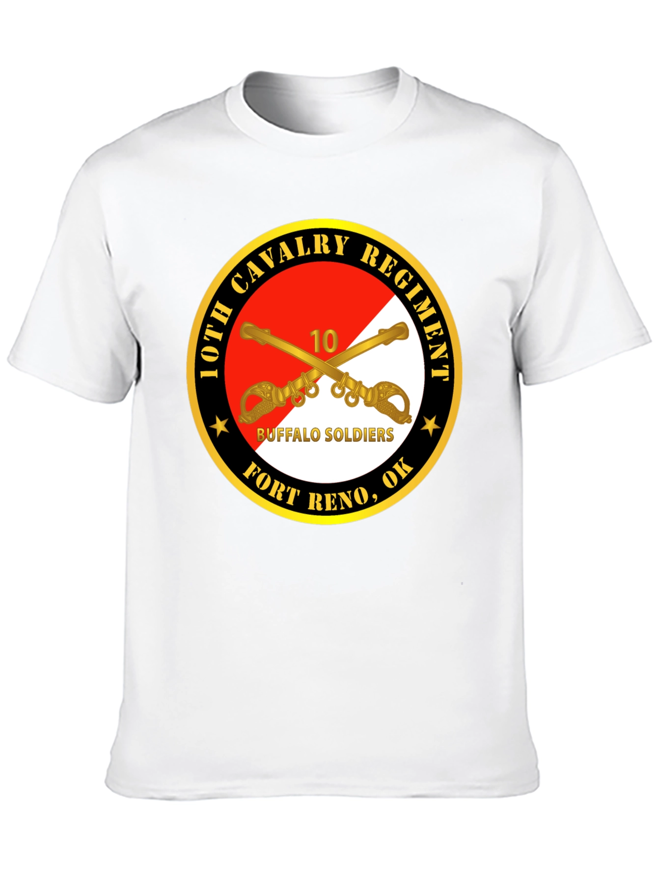 10th Cavalry Regiment Buffalo Soldiers Black T-Shirt