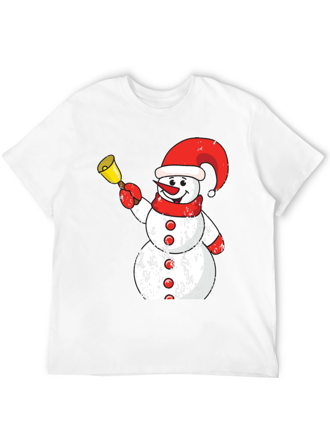 Festive Snowman Graphic Tee - Holiday Spirit