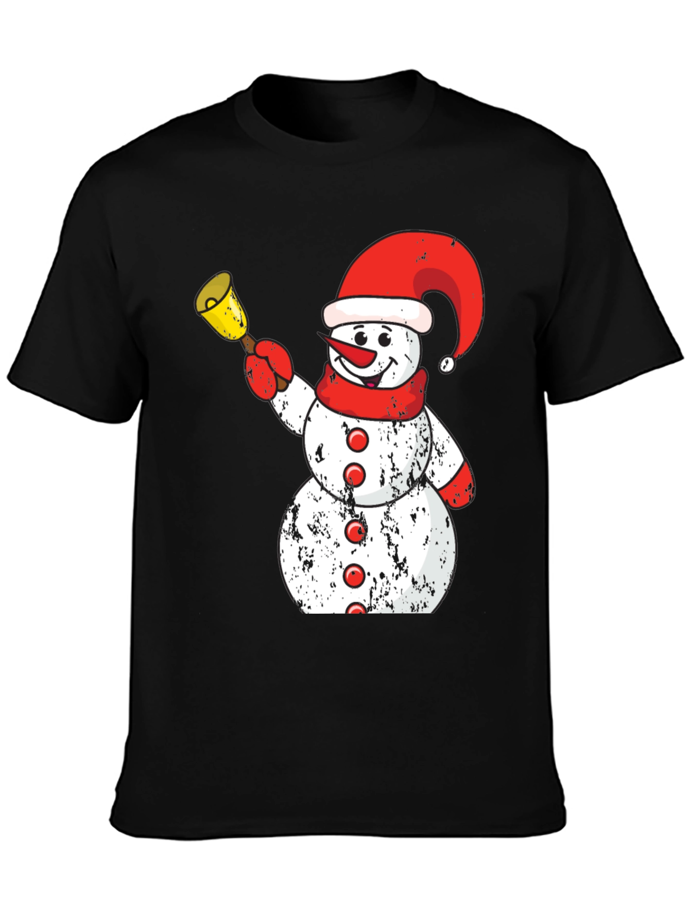 Festive Snowman Graphic Tee - Holiday Spirit