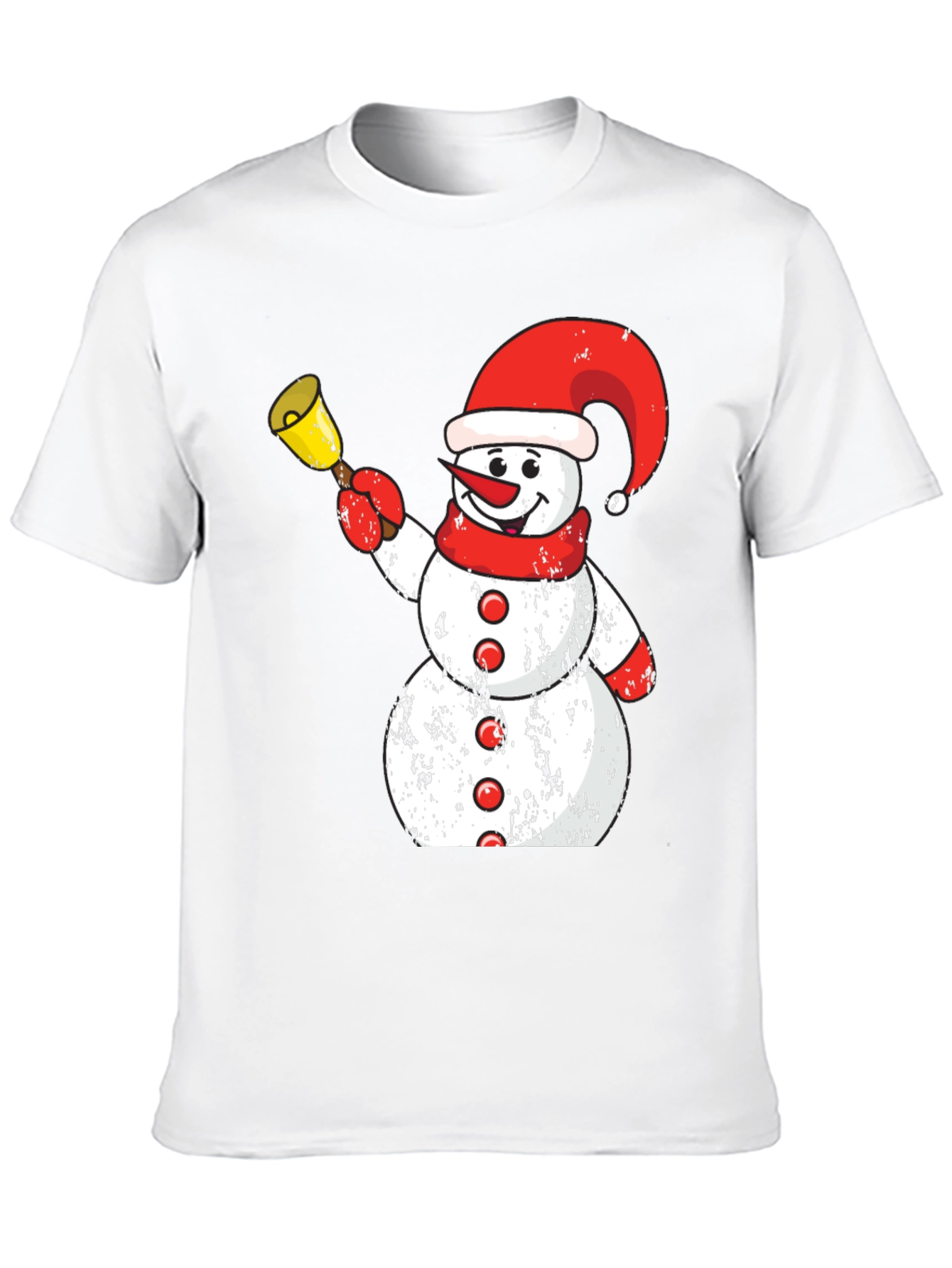 Festive Snowman Graphic Tee - Holiday Spirit