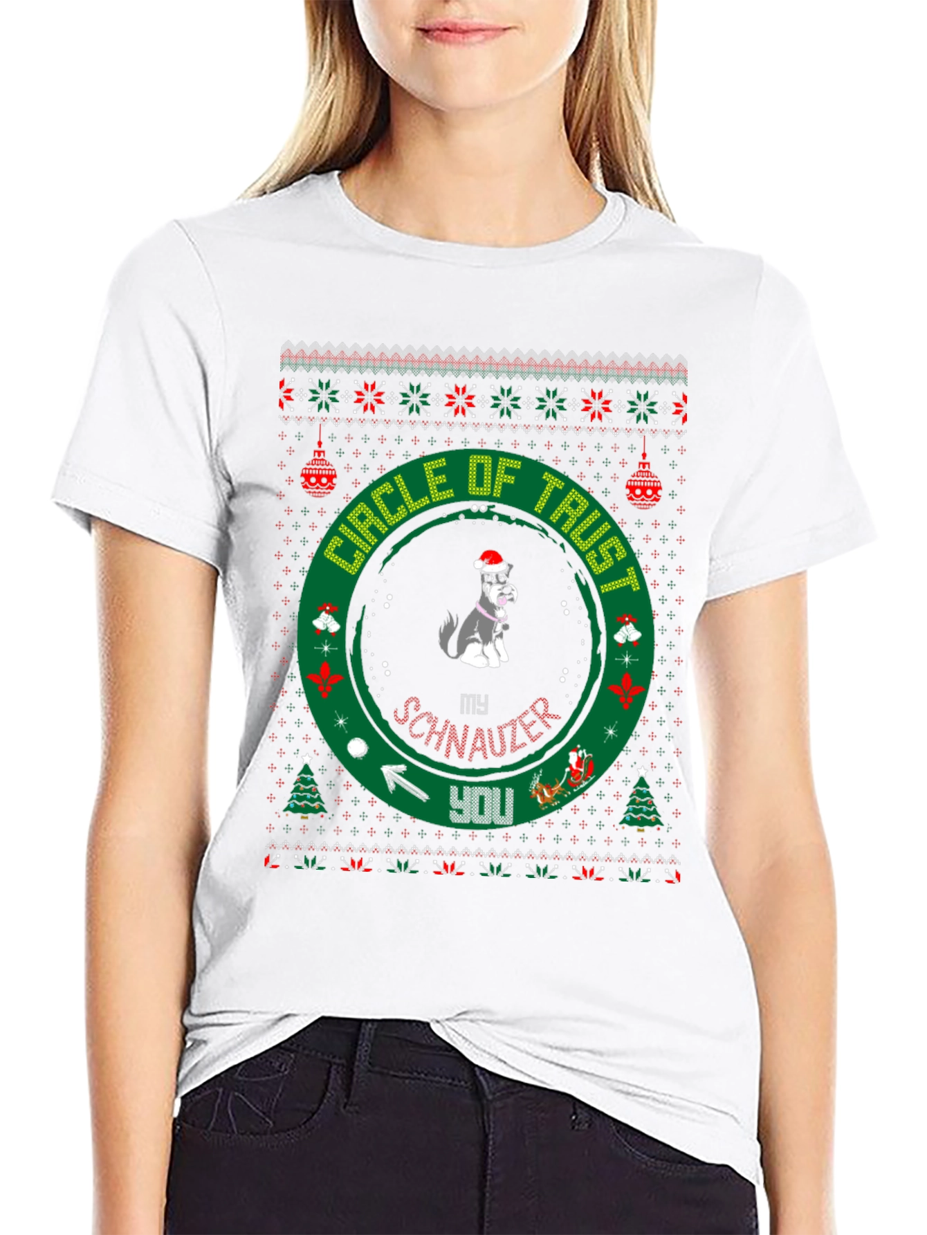 Festive Dog Lover T-Shirt: Circle of Trust Holiday Tee