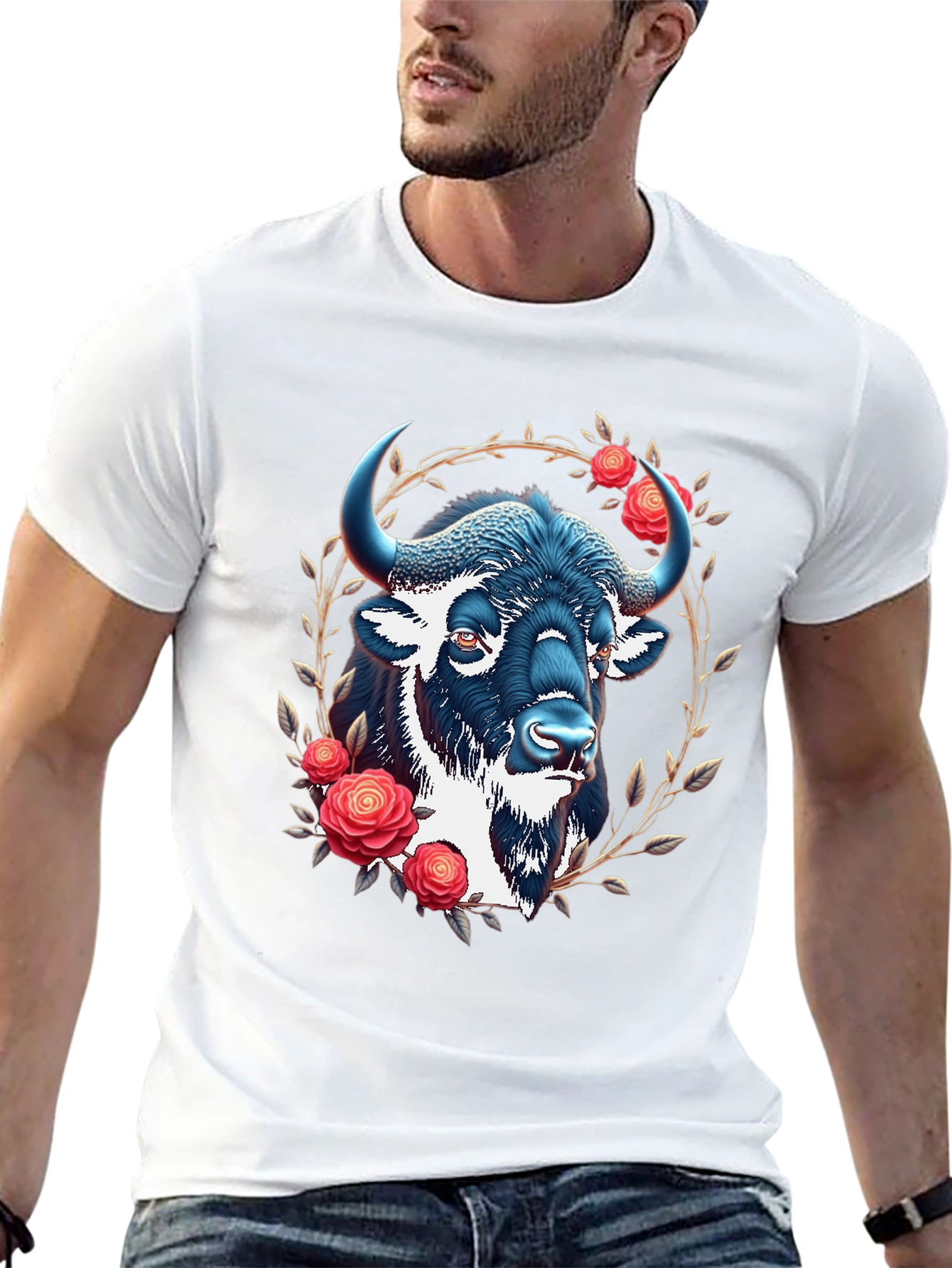 Buffalo Rose Graphic T-Shirt - Black