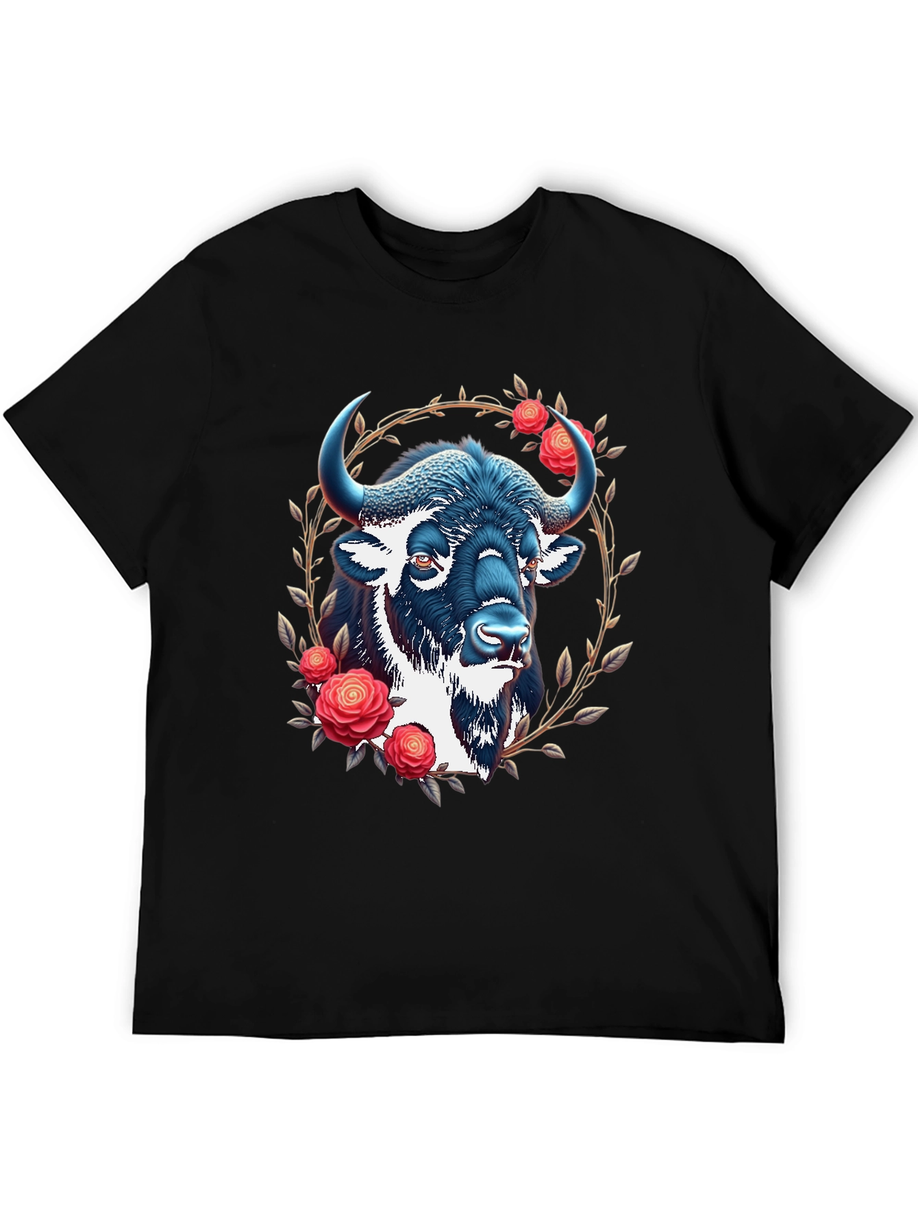 Buffalo Rose Graphic T-Shirt - Black
