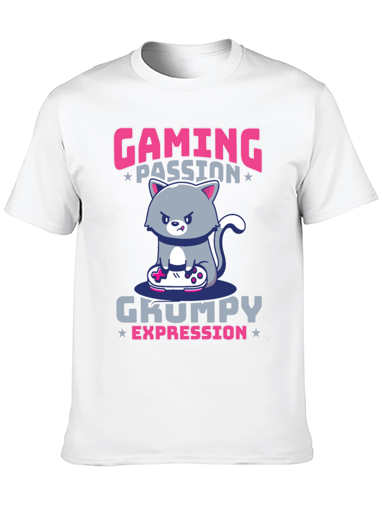 Gaming Passion Grumpy Expression T-Shirt
