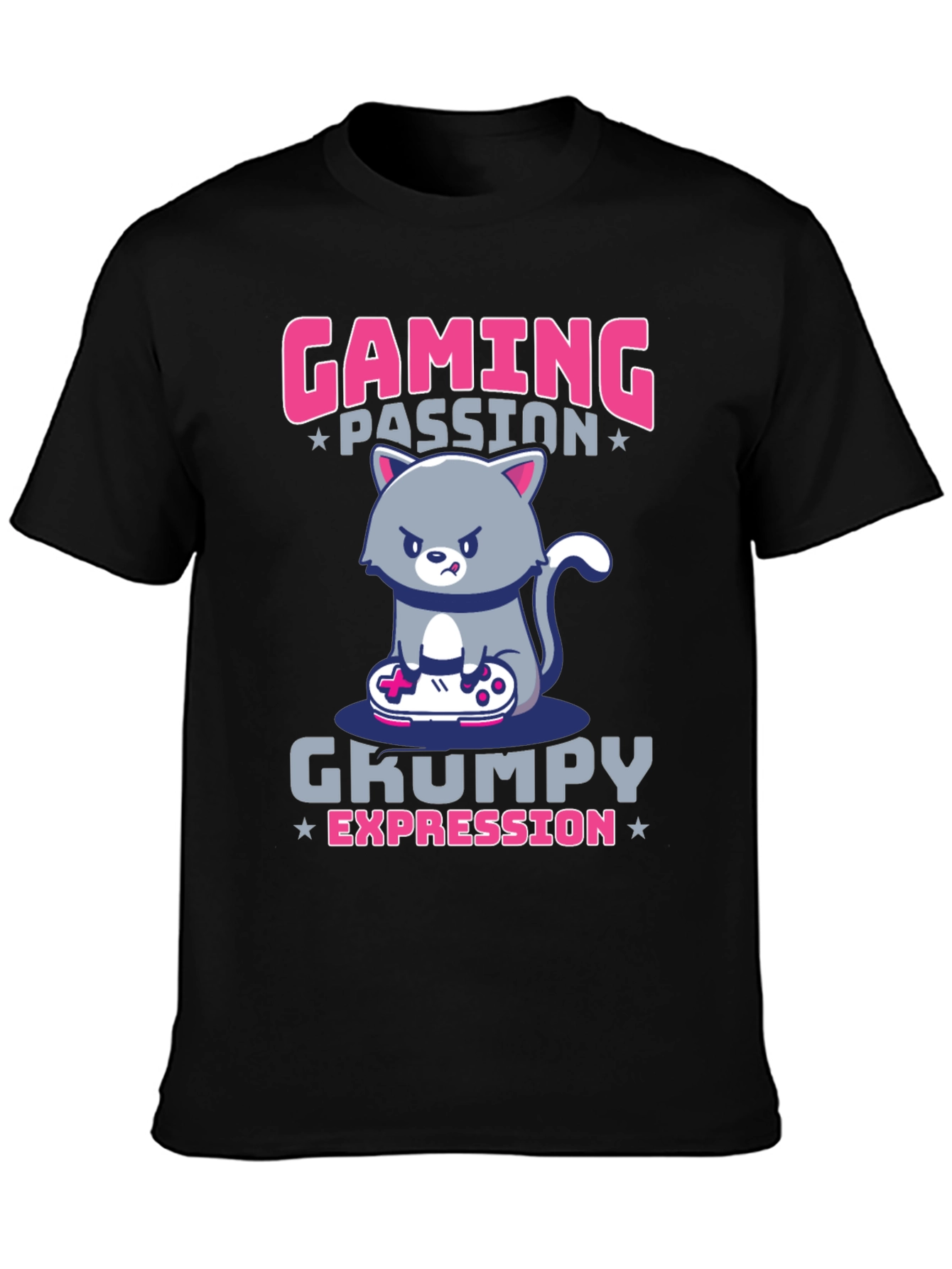 Gaming Passion Grumpy Expression T-Shirt
