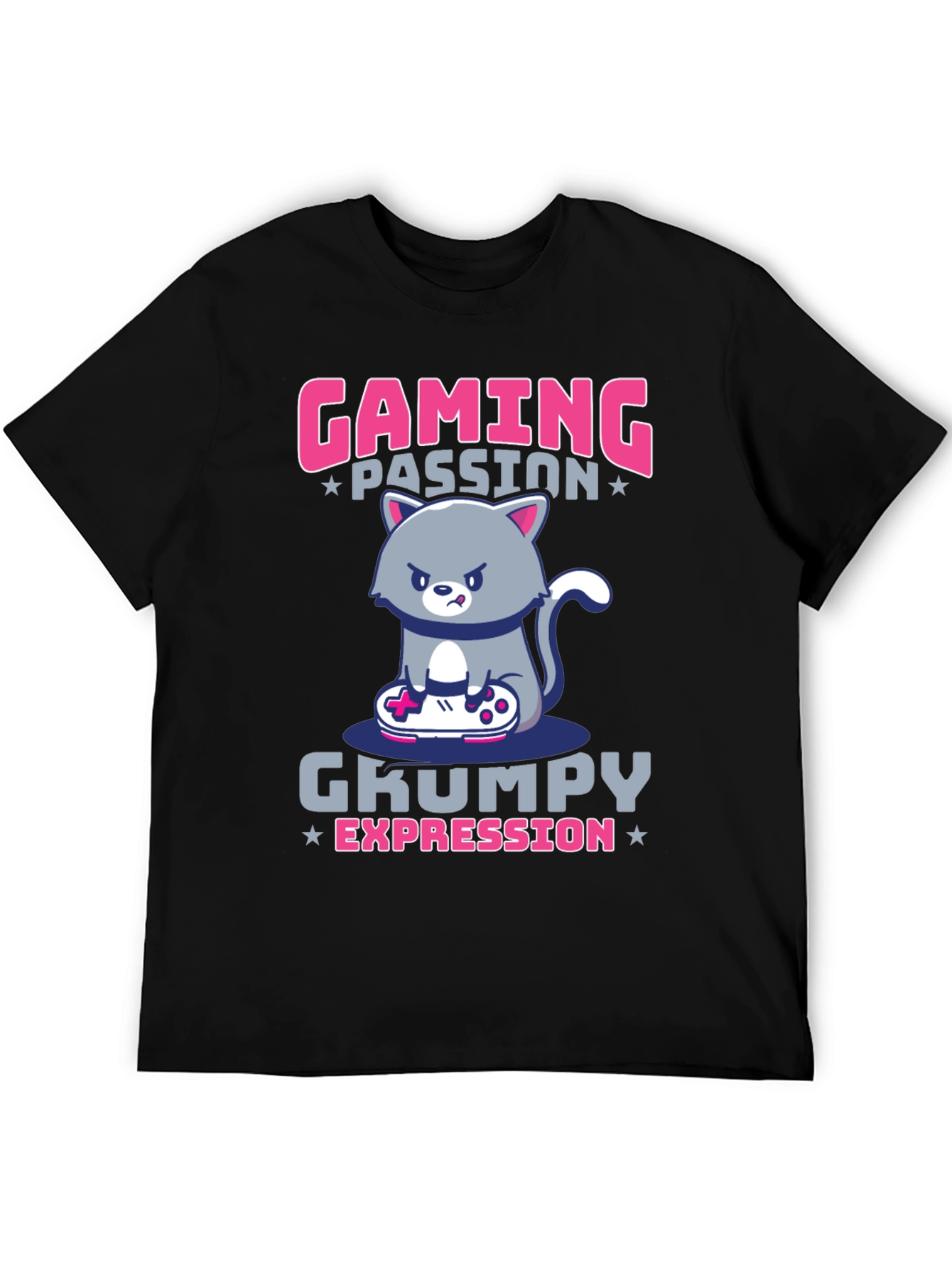 Gaming Passion Grumpy Expression T-Shirt