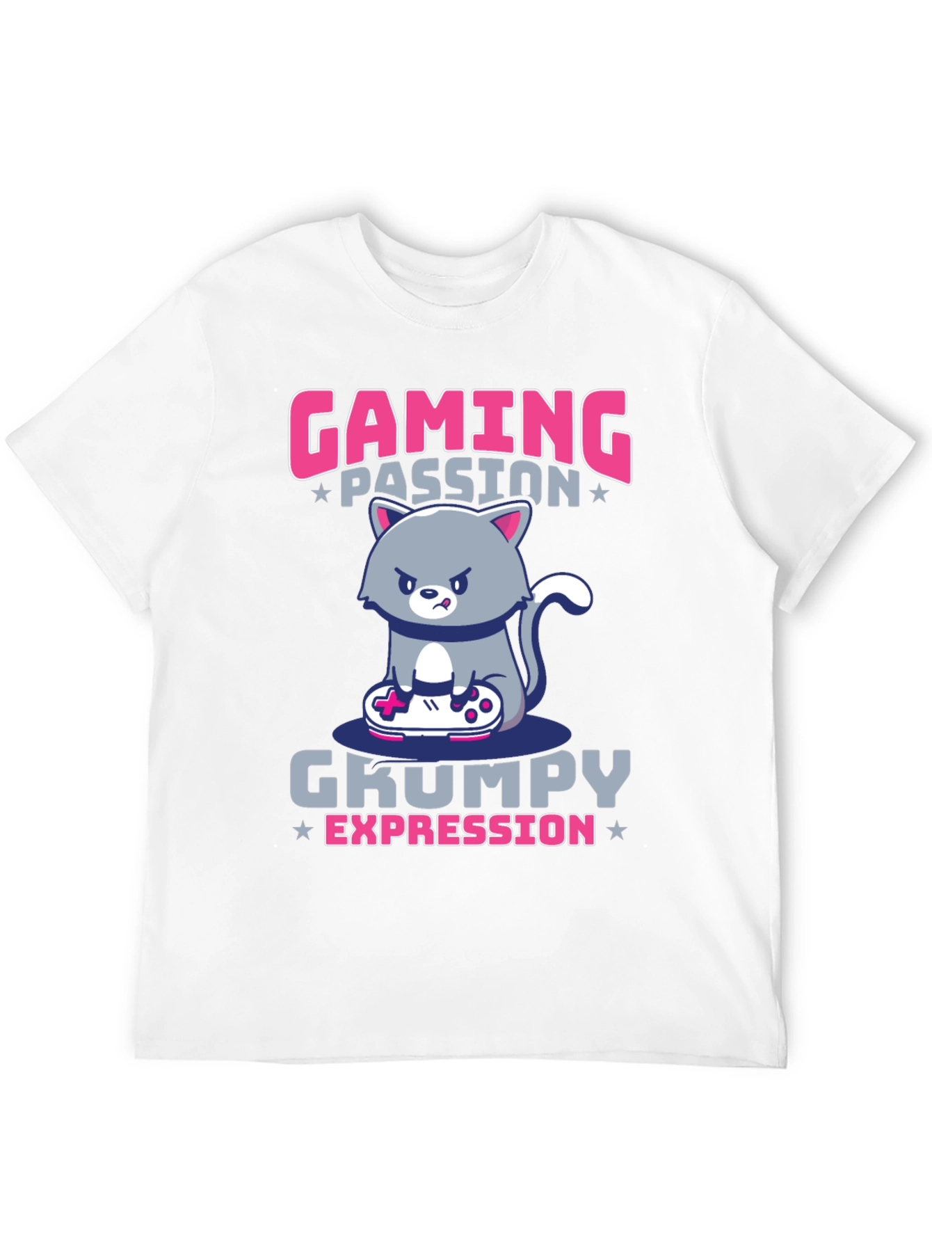 Gaming Passion Grumpy Expression T-Shirt